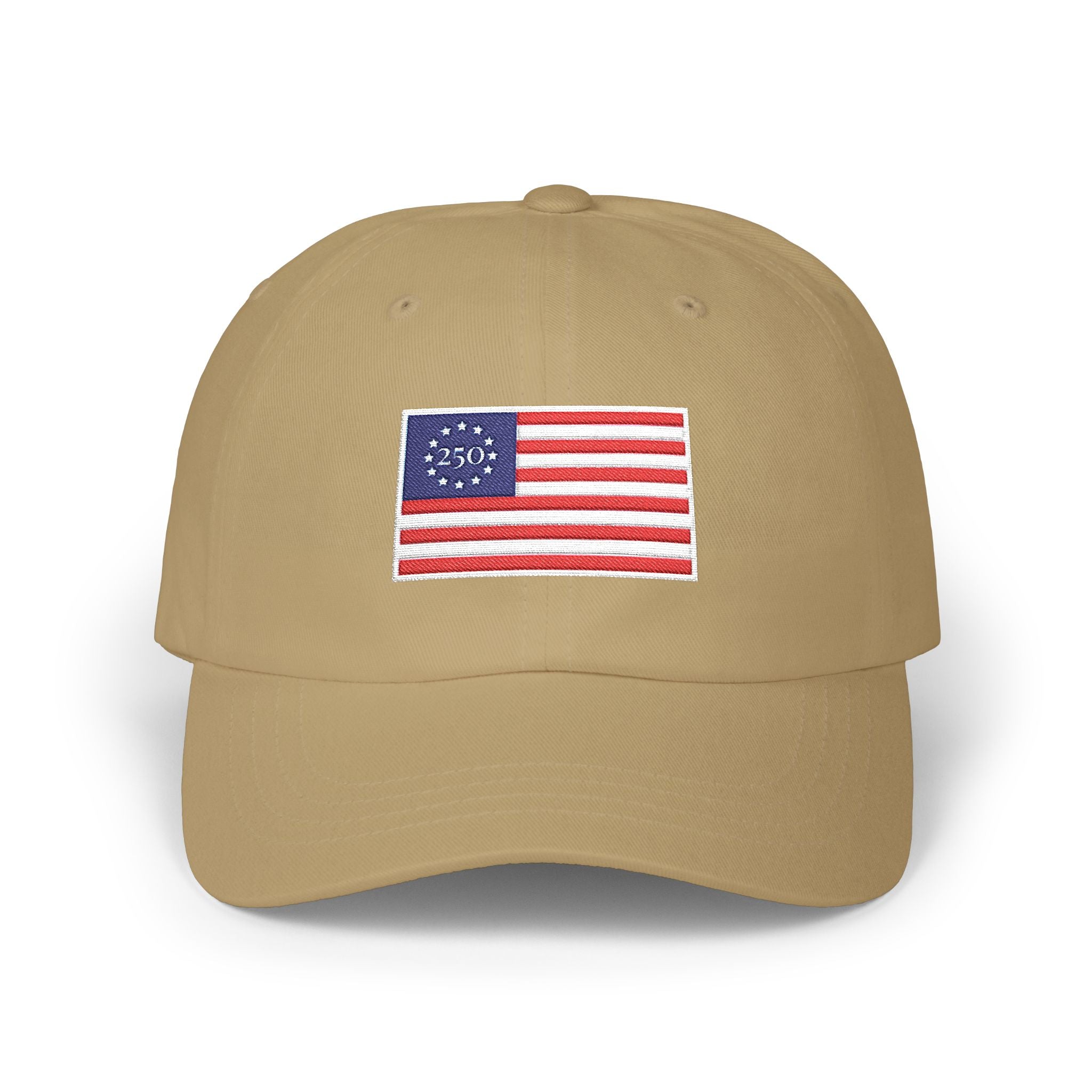 Embroidered Betsy Ross Flag Dad Cap — USA 250th Anniversary Hat