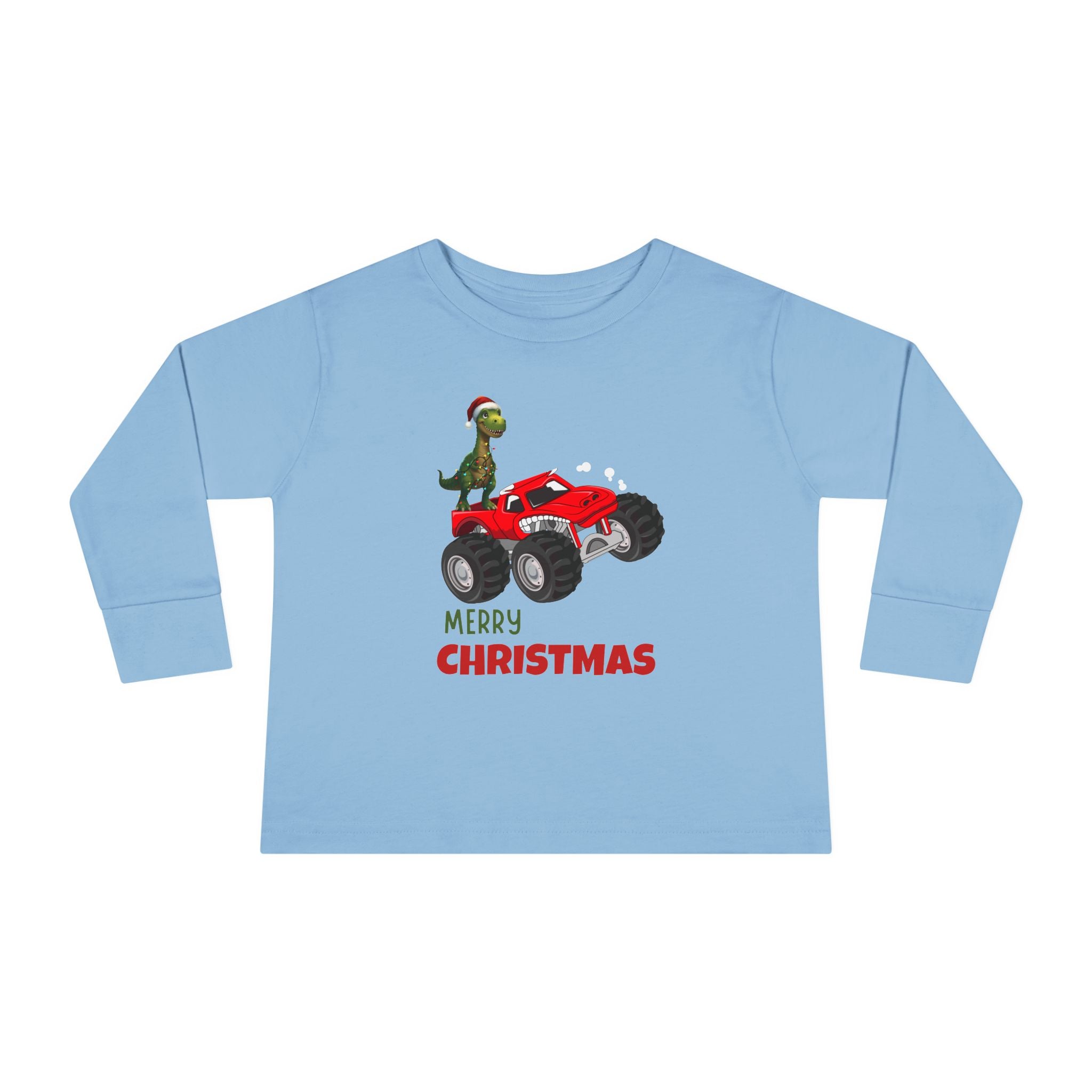 T-Rex Christmas Toddler Long Sleeve Tee