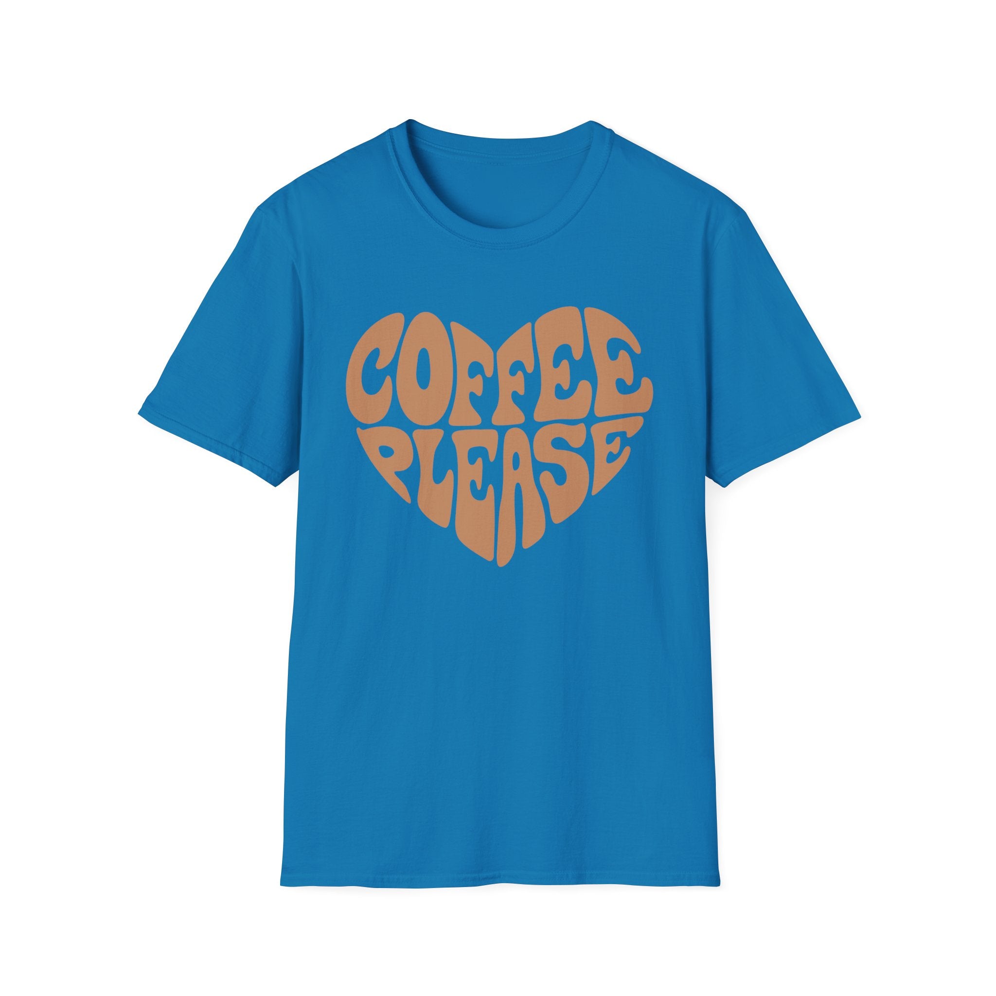 Coffee Please Heart T-Shirt — Retro Graphic Tee for Coffee Lovers