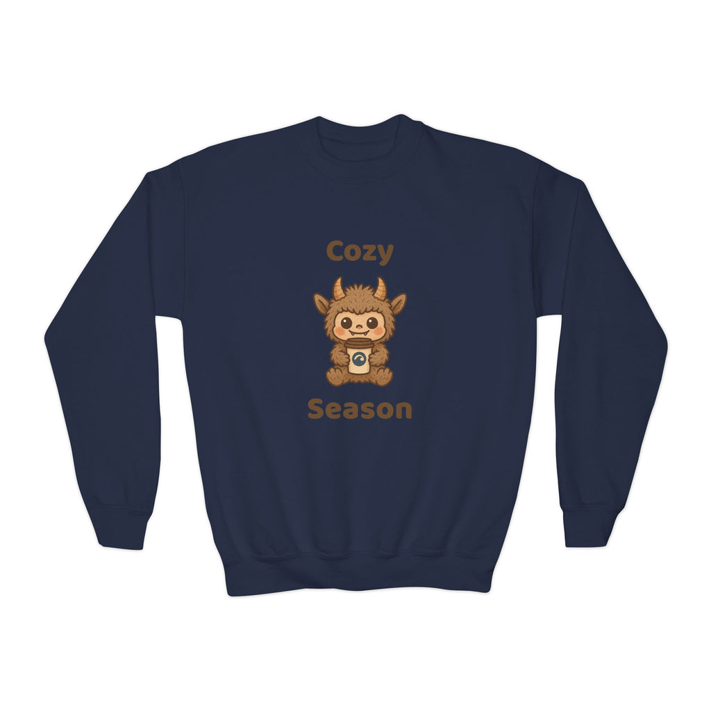 Cozy Season Furry Monster Youth Crewneck Sweatshirt