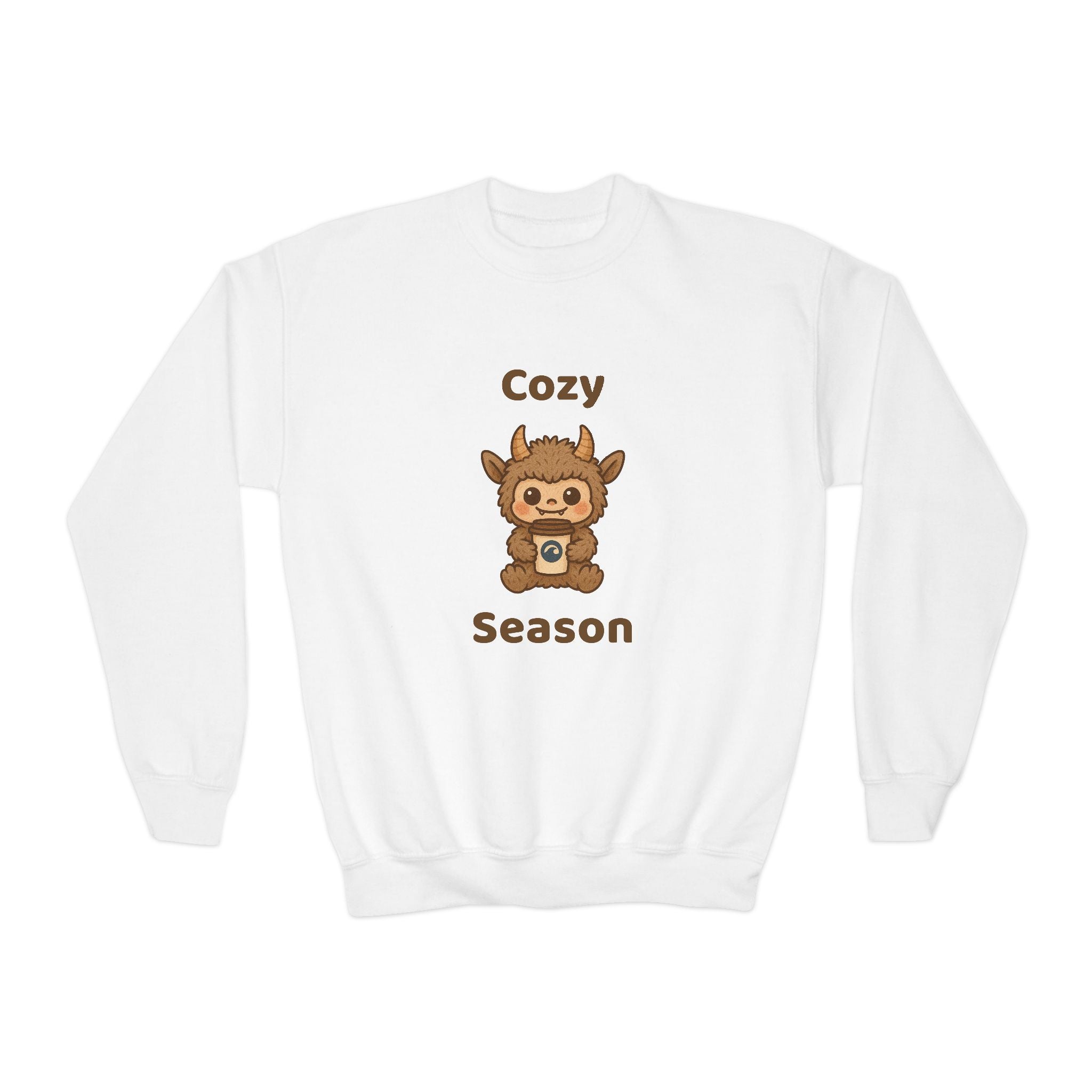 Cozy Season Furry Monster Youth Crewneck Sweatshirt