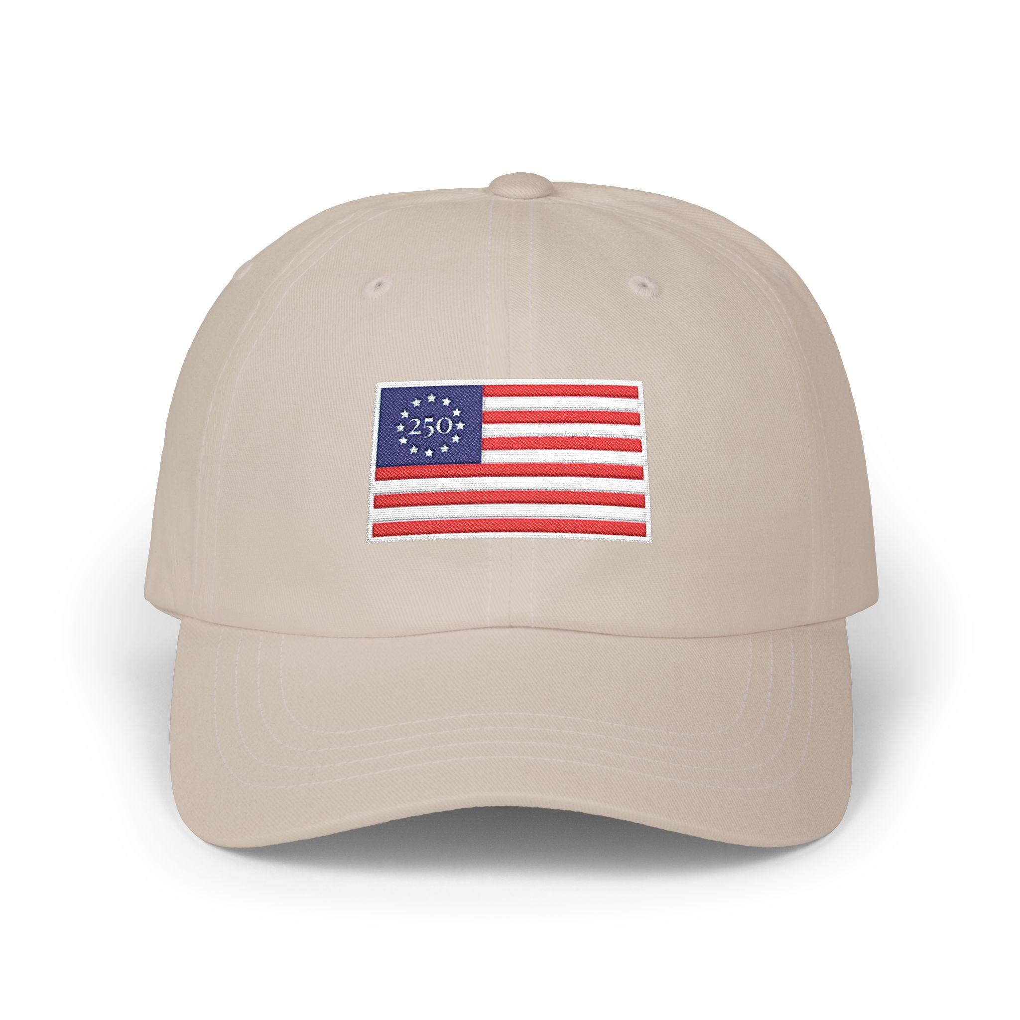 Embroidered Betsy Ross Flag Dad Cap — USA 250th Anniversary Hat