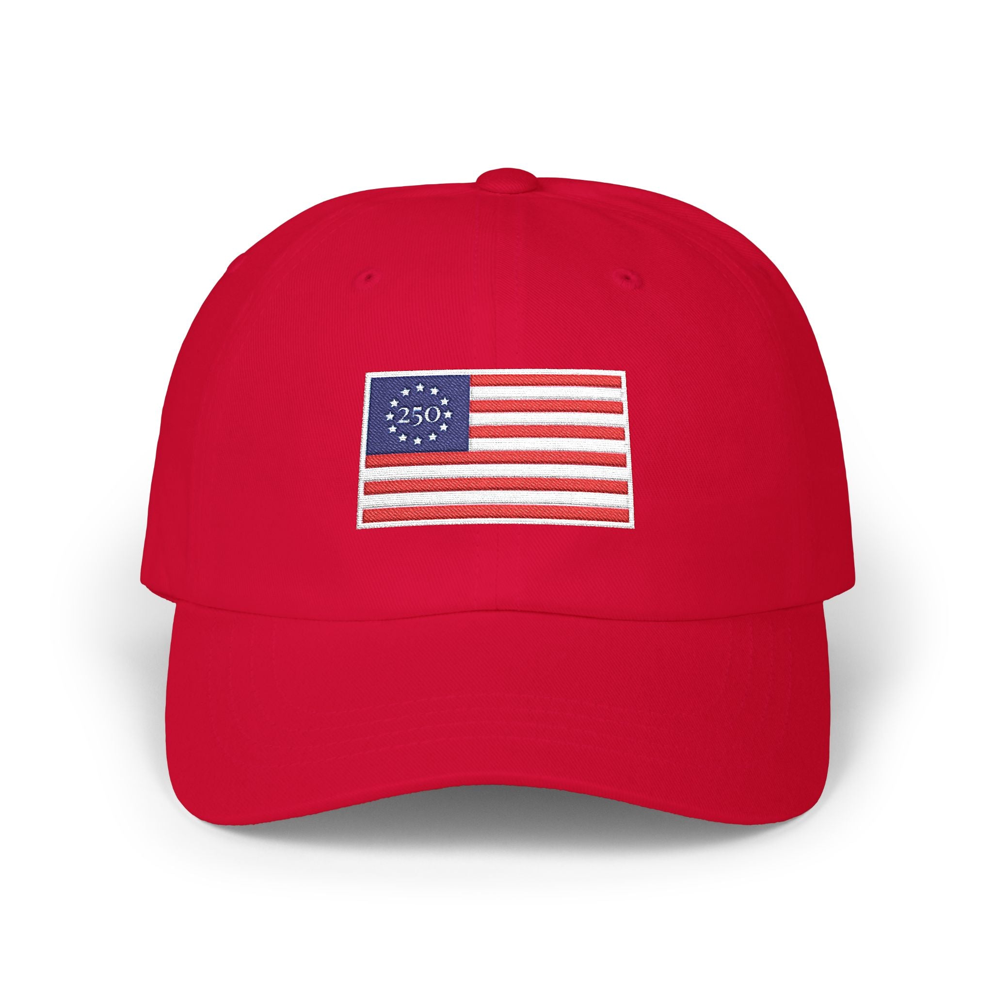 Embroidered Betsy Ross Flag Dad Cap — USA 250th Anniversary Hat