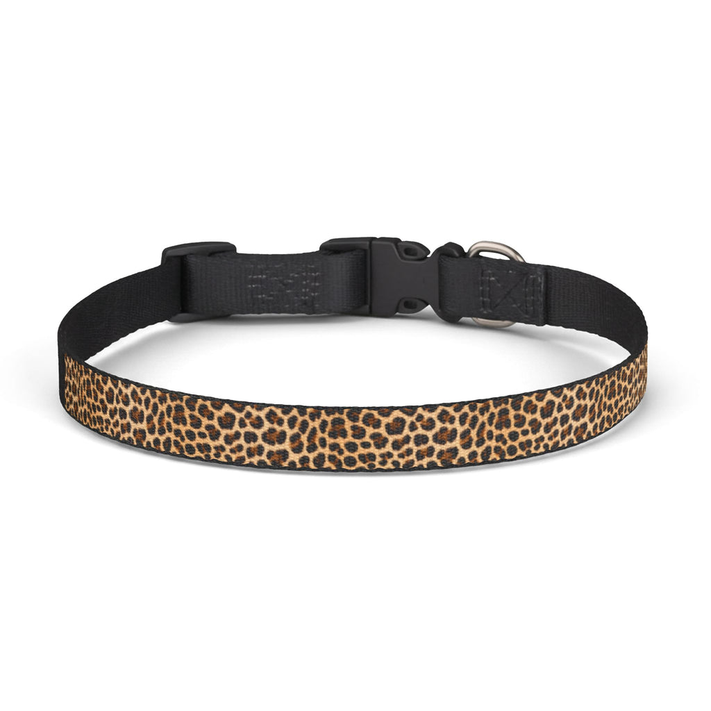 Clip-On Pet Collar — Leopard Print Pattern
