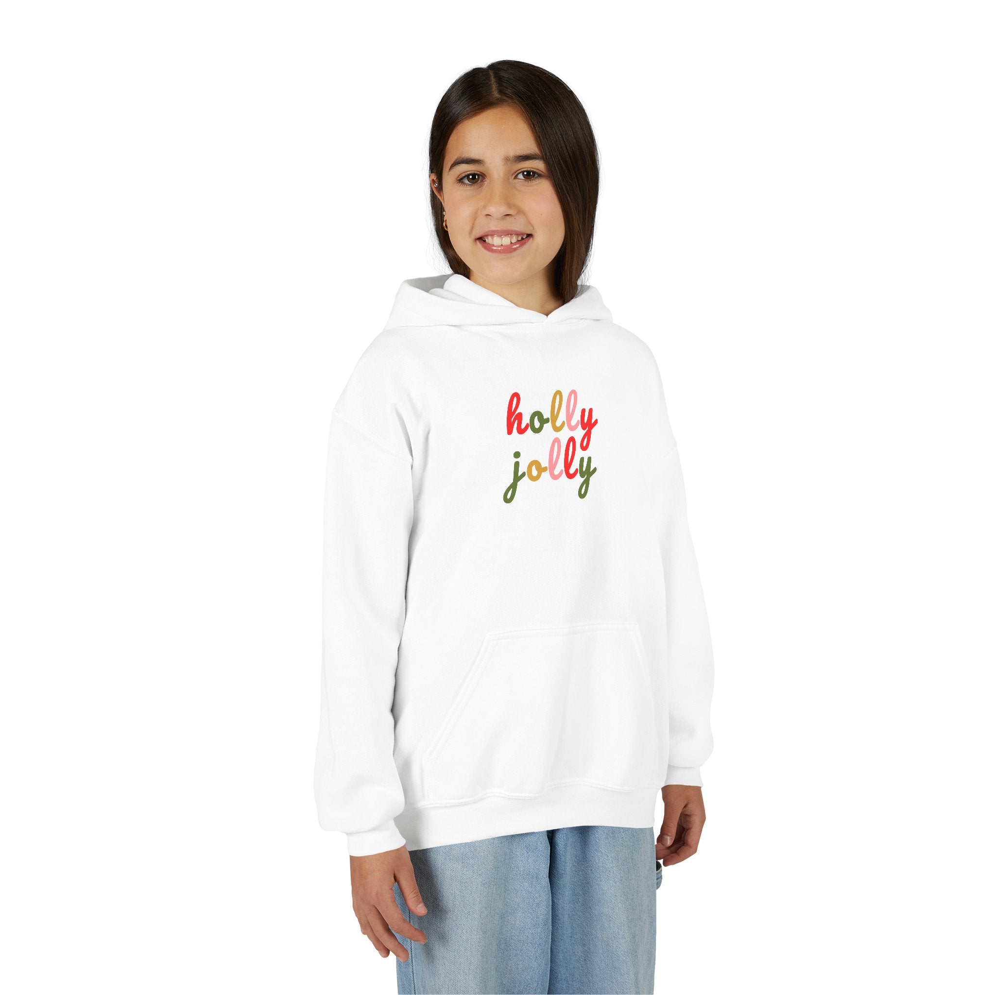 Holly Jolly Holiday Youth Hoodie Sweatshirt