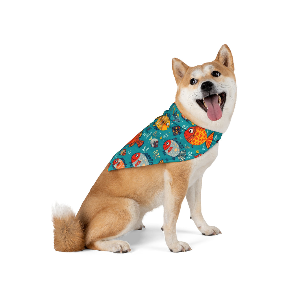 Fish Pattern Pet Bandana