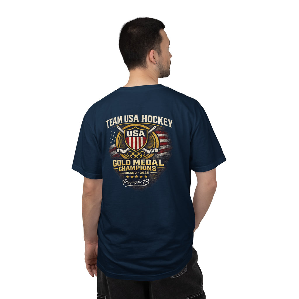 USA Hockey Gold Champions T-Shirt | Comfort Colors 1717 Tee