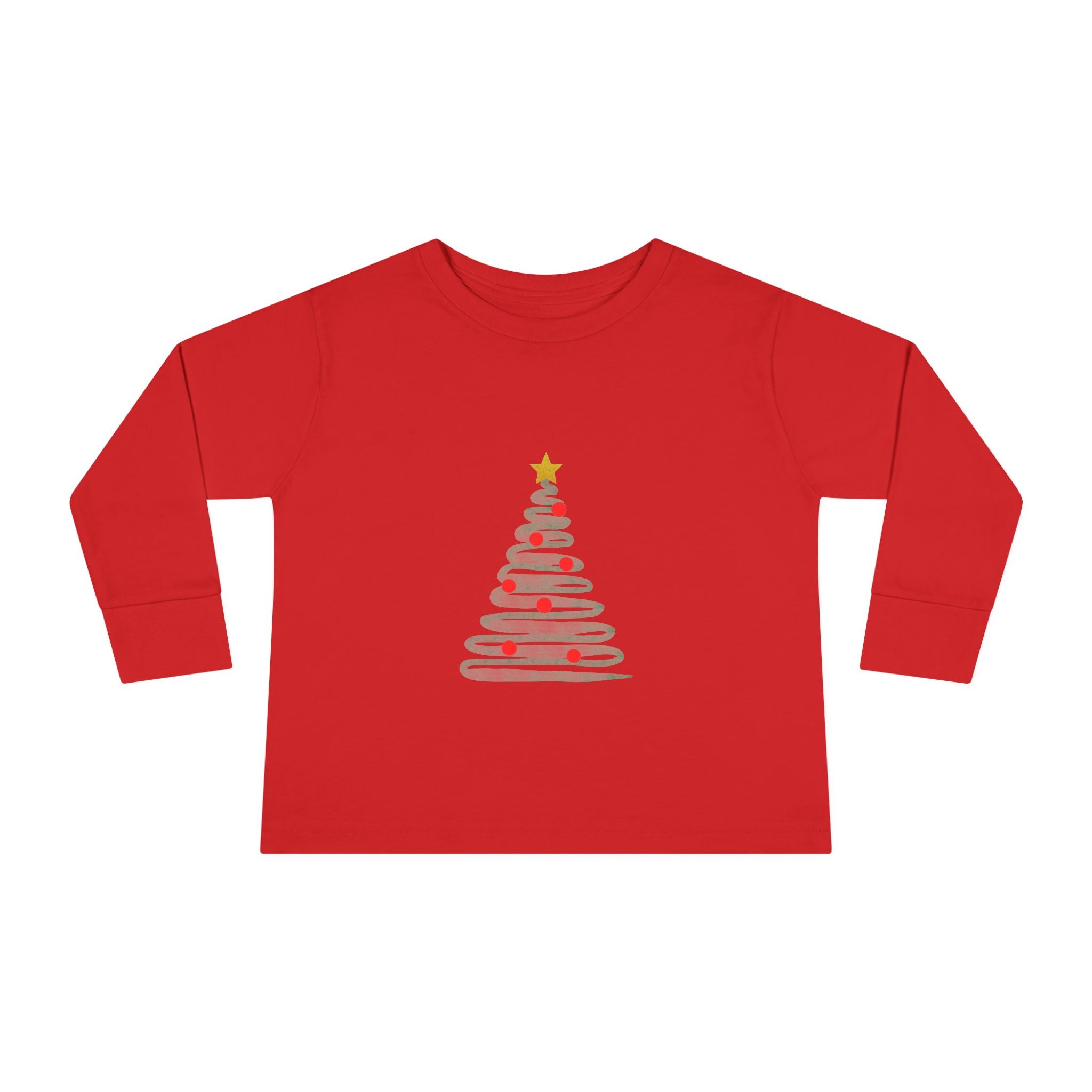 Festive Christmas Tree Toddler Long Sleeve Tee