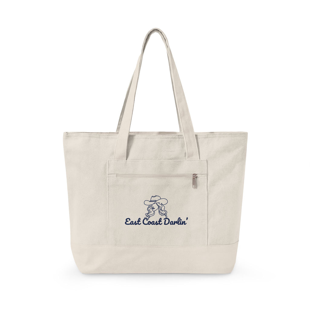 Chic Stitch Duo East Coast Darlin Zippered Canvas Tote