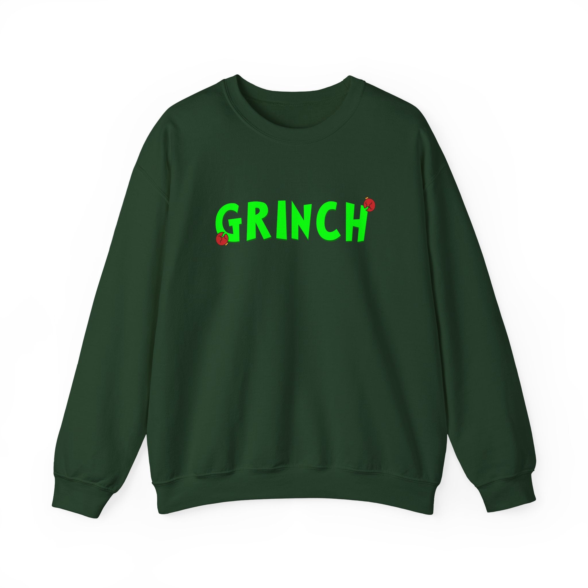 Grinch Holiday Embroidered Crewneck Sweatshirt