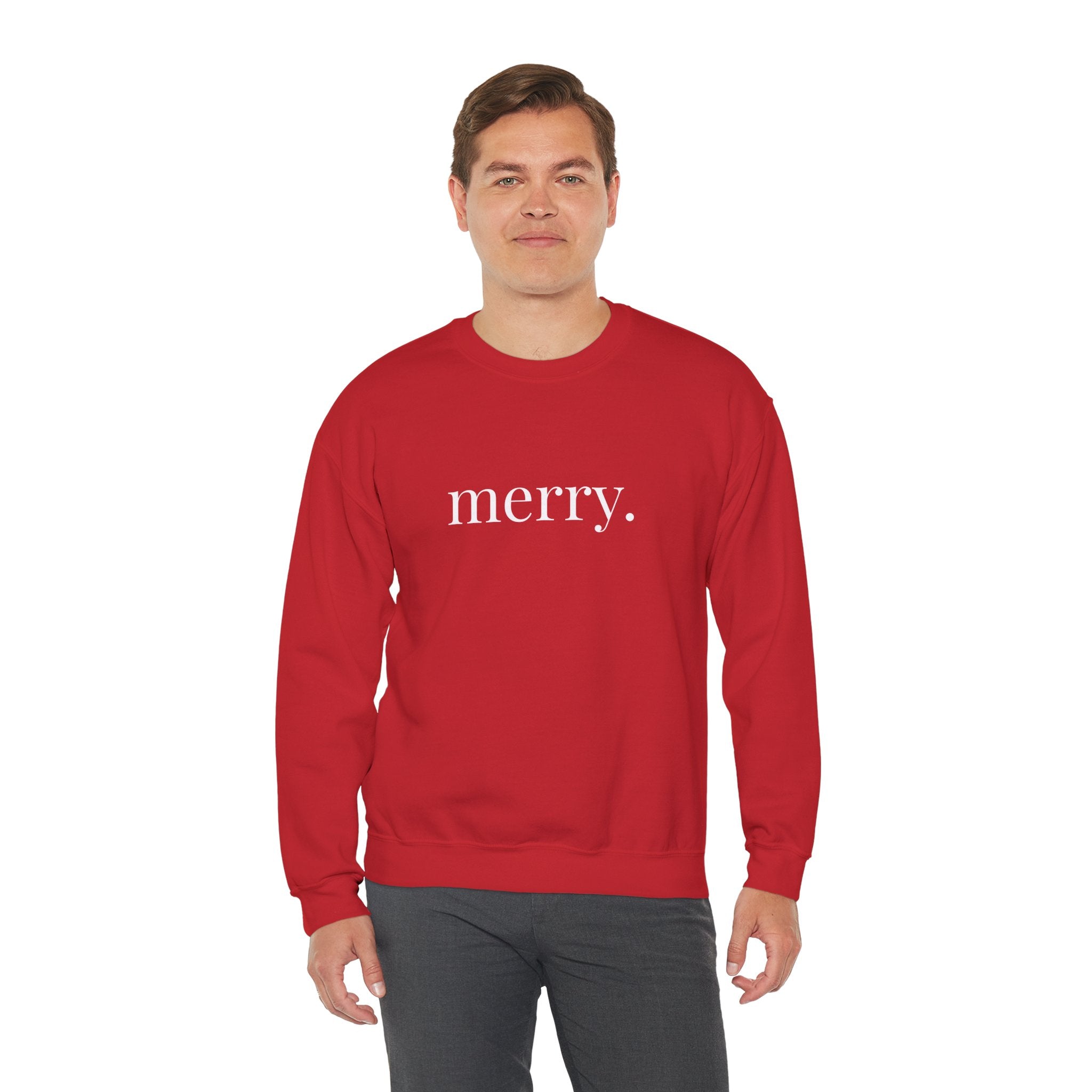 Merry Crewneck Sweatshirt (White Print)