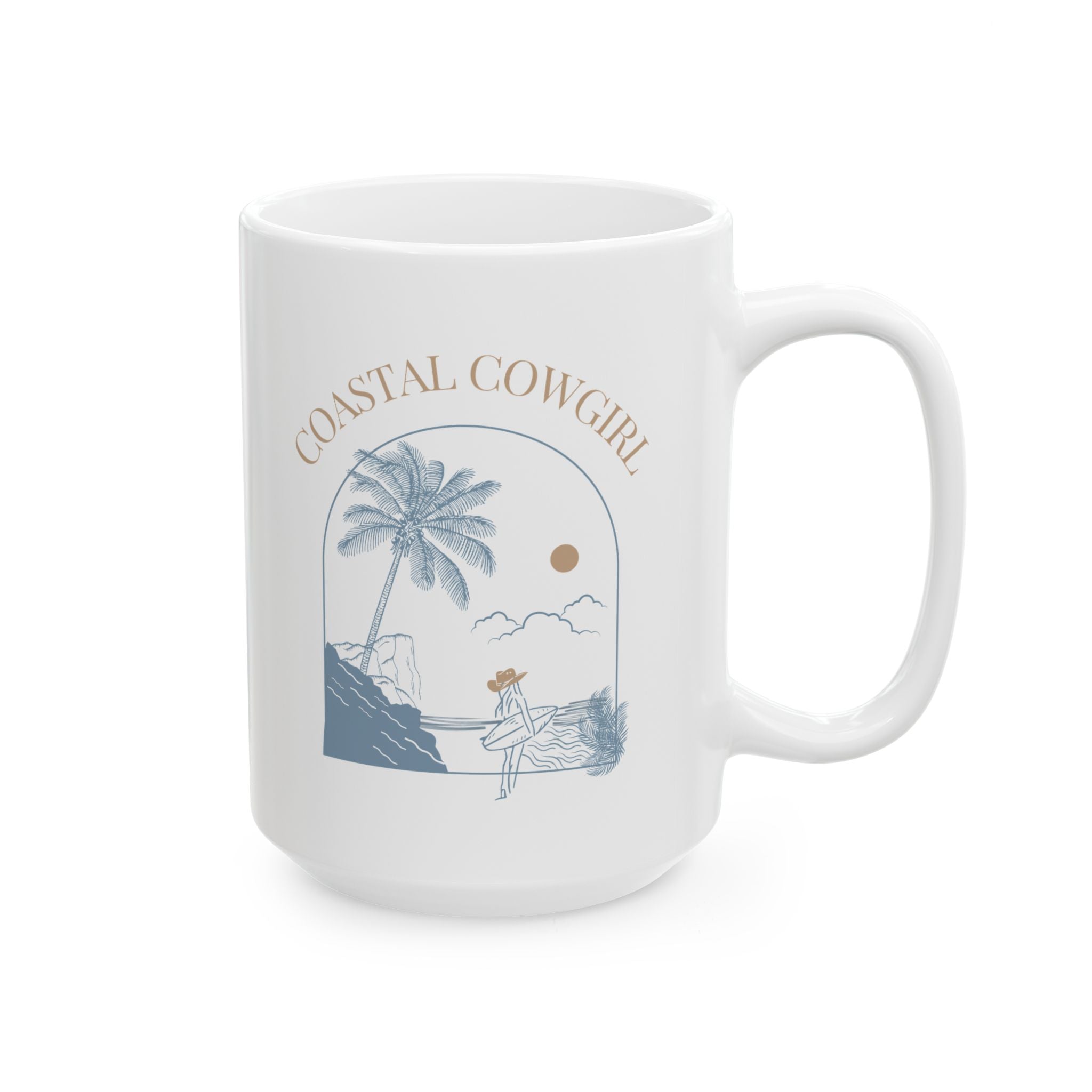 Coastal Cowgirl Ceramic Mug — (11oz & 15oz)