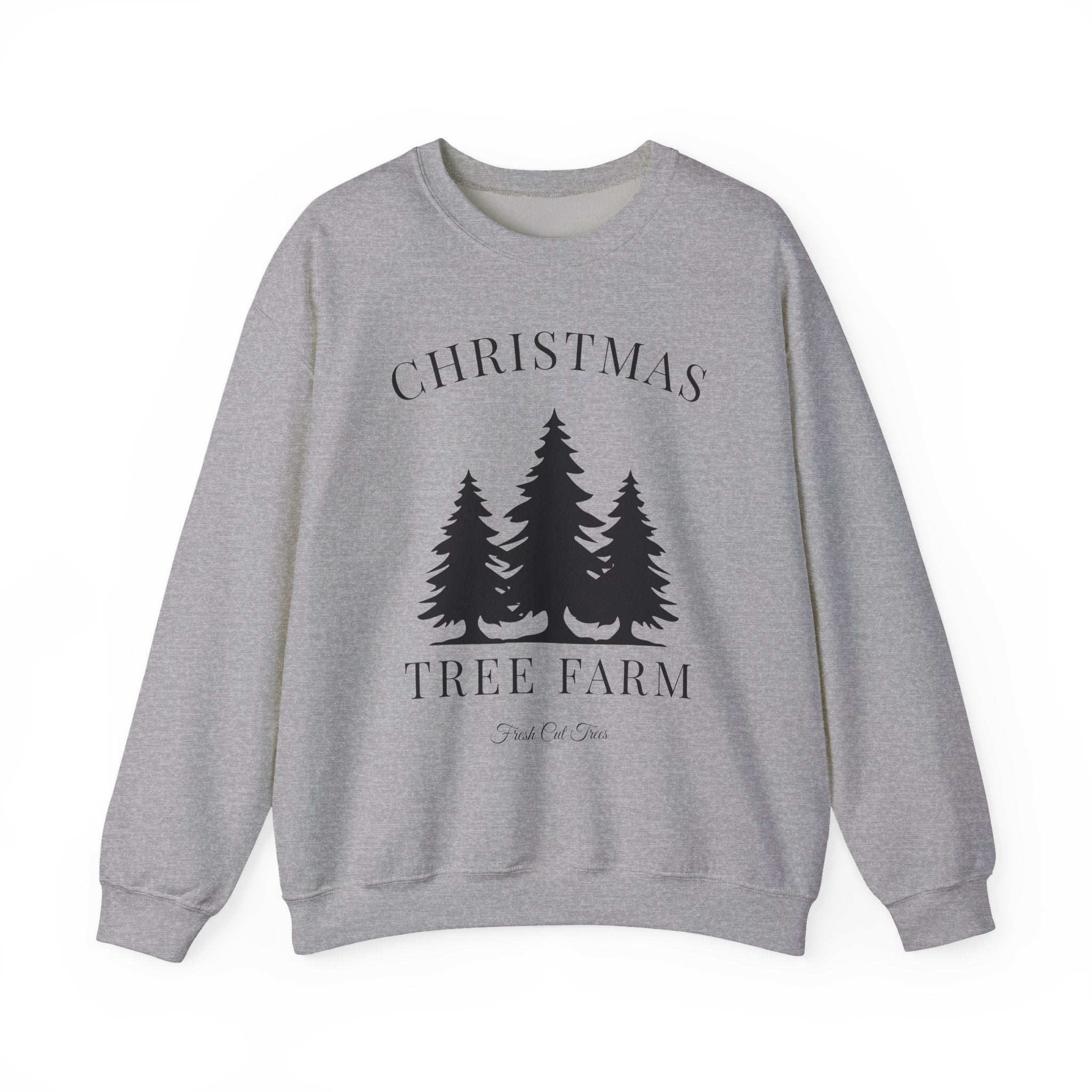Christmas Tree Farm Sweatshirt in Black Print