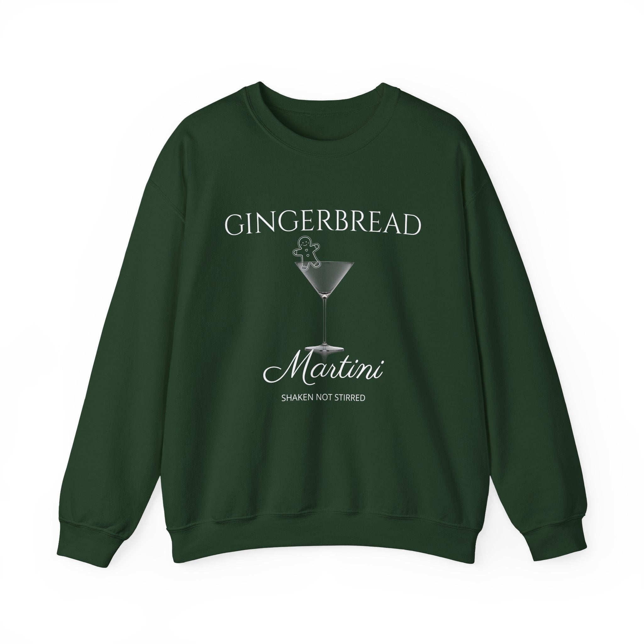 Gingerbread Martini Crewneck Sweatshirt - White Print
