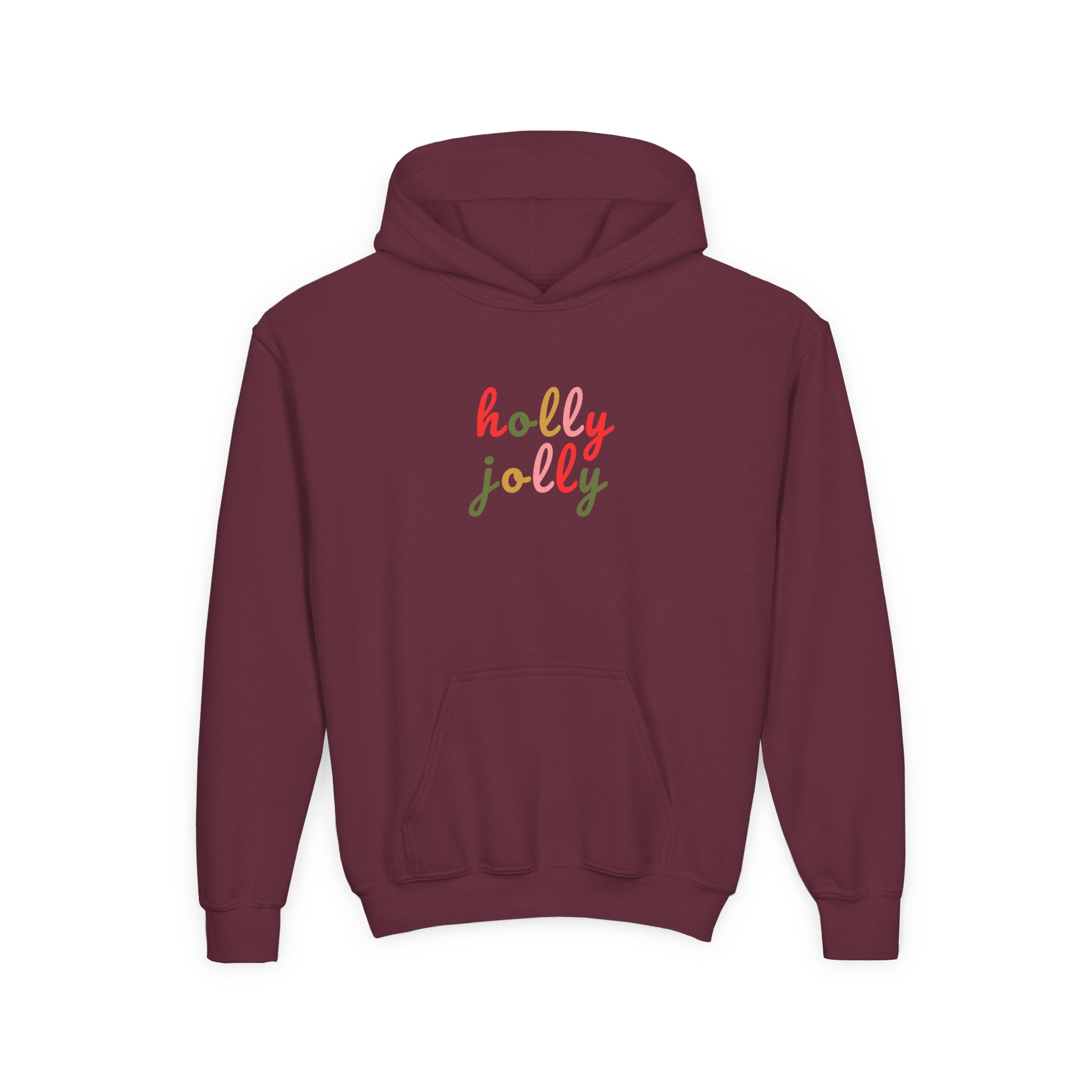 Holly Jolly Holiday Youth Hoodie Sweatshirt
