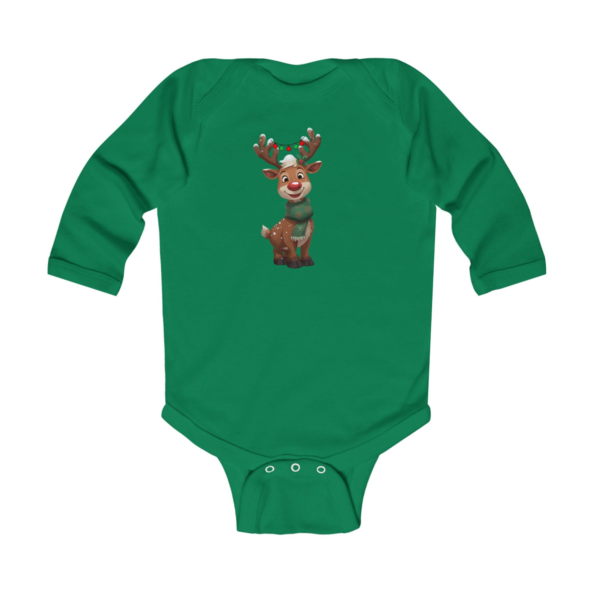 Festive Reindeer Infant Long Sleeve Onesie