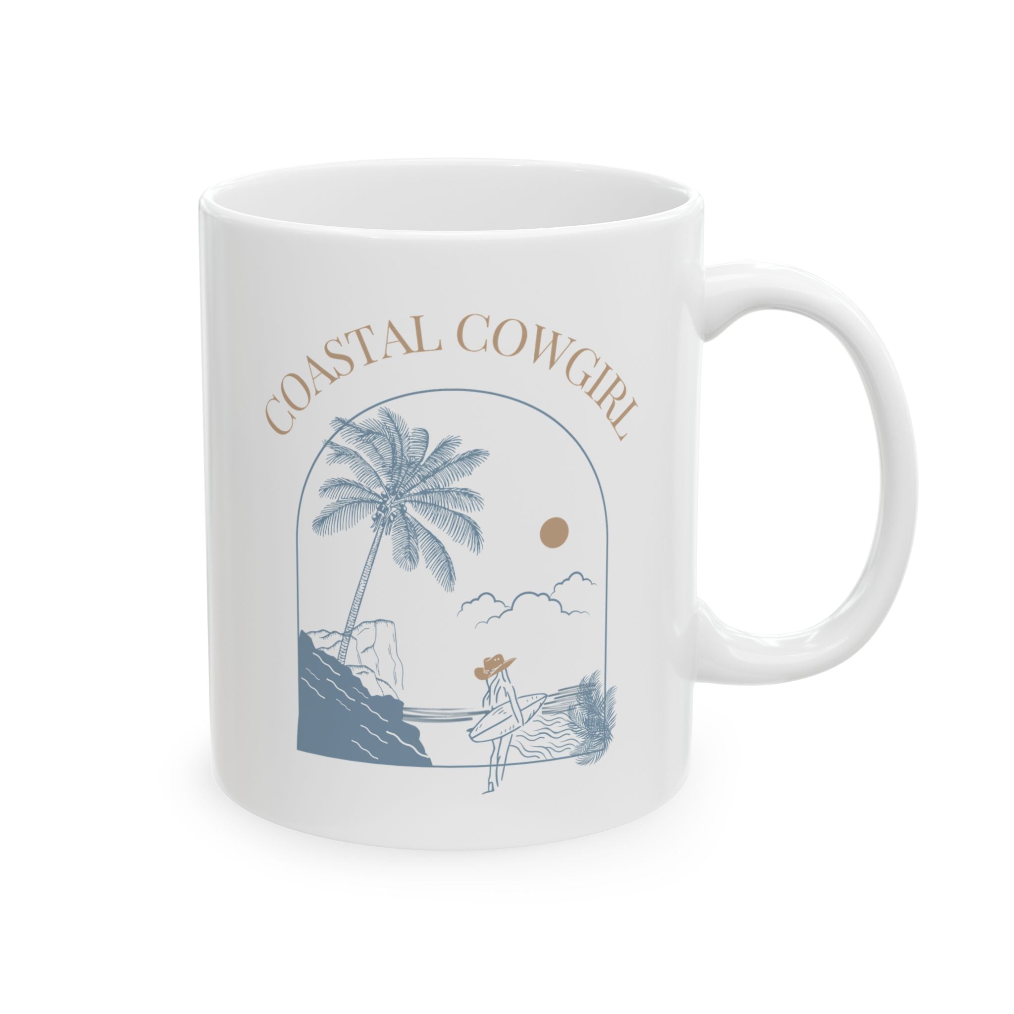 Coastal Cowgirl Ceramic Mug — (11oz & 15oz)