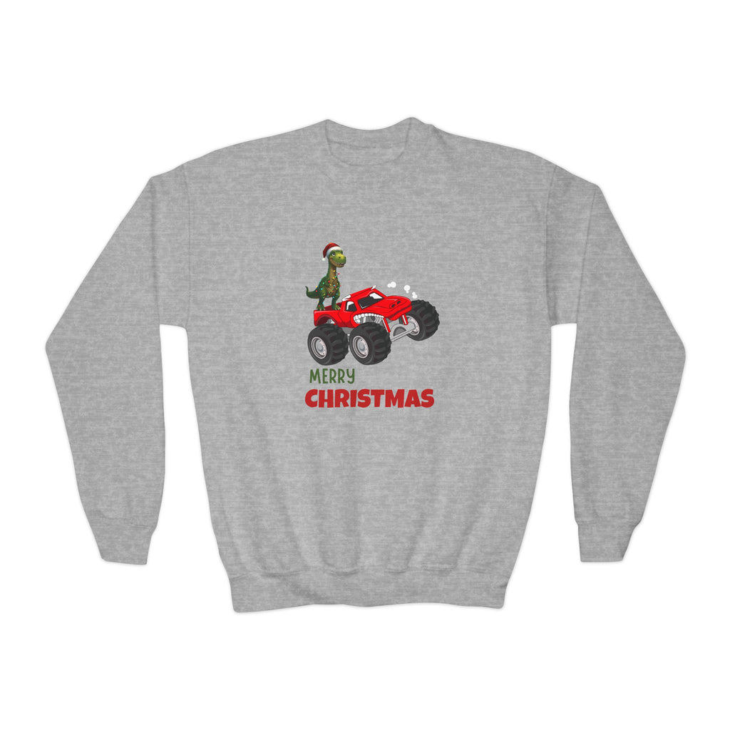 T-Rex Christmas Youth Crewneck Sweatshirt