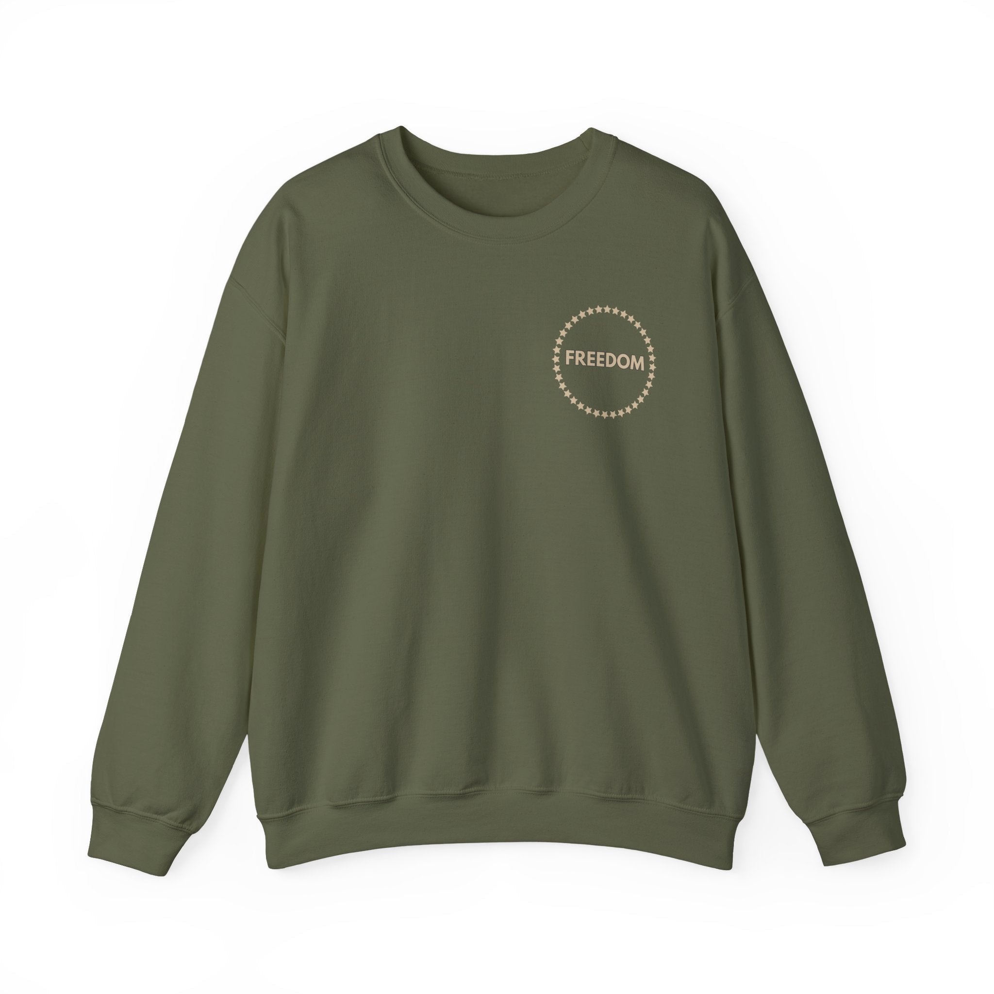 Freedom Military Green Crewneck Sweatshirt