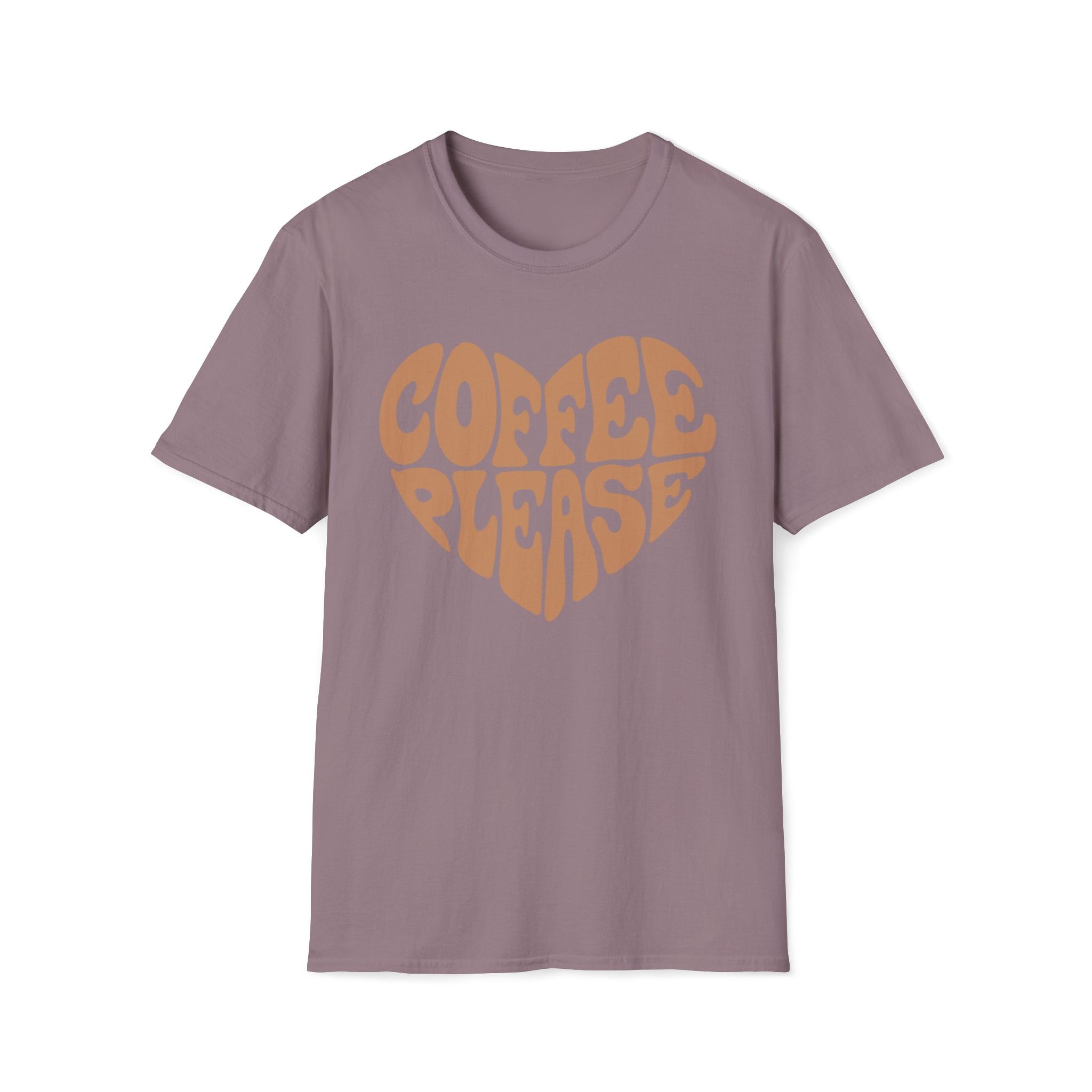 Coffee Please Heart T-Shirt — Retro Graphic Tee for Coffee Lovers