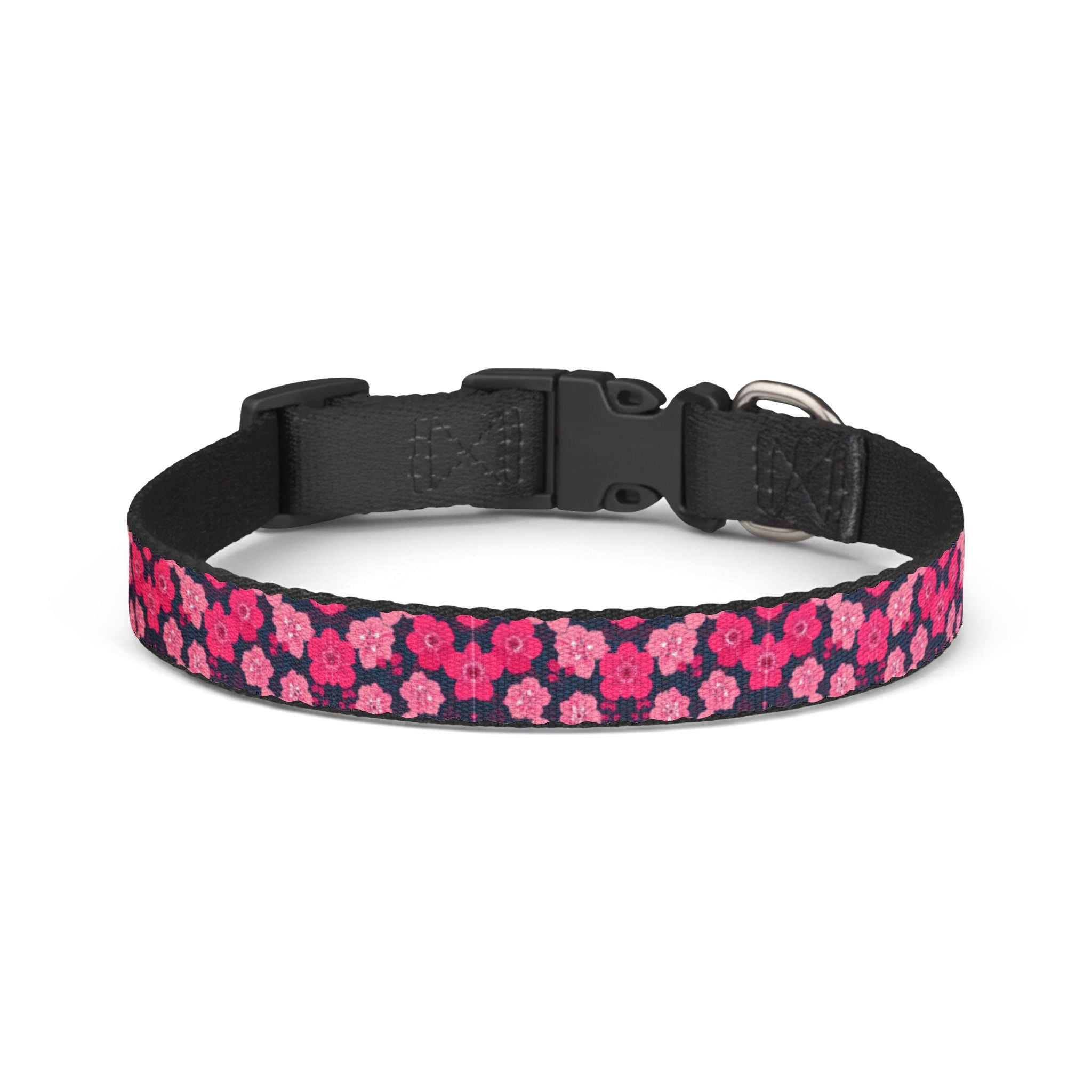 Clip-On Pet Collar — Pink Floral Pattern