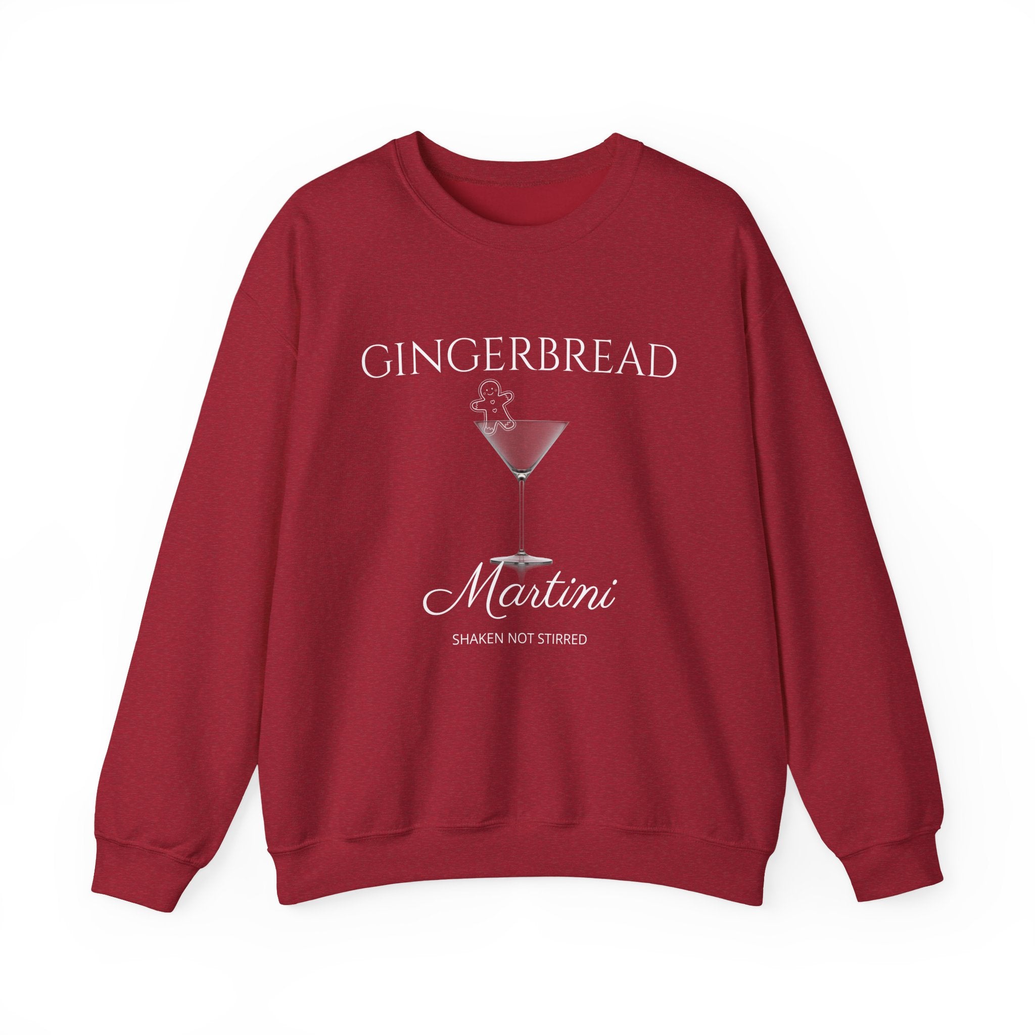 Gingerbread Martini Crewneck Sweatshirt - White Print