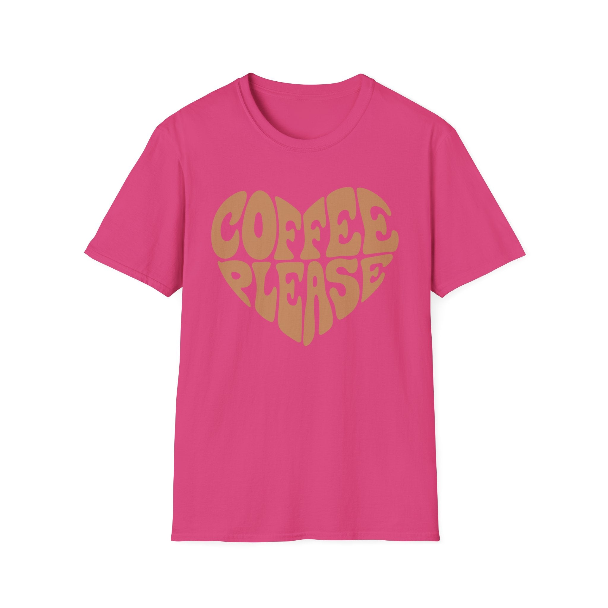 Coffee Please Heart T-Shirt — Retro Graphic Tee for Coffee Lovers