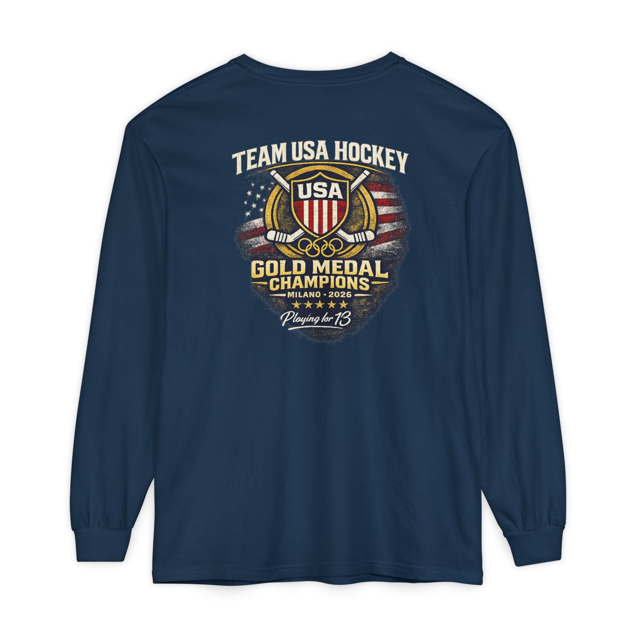 Team USA Hockey Gold Medal Champions Long Sleeve Tee