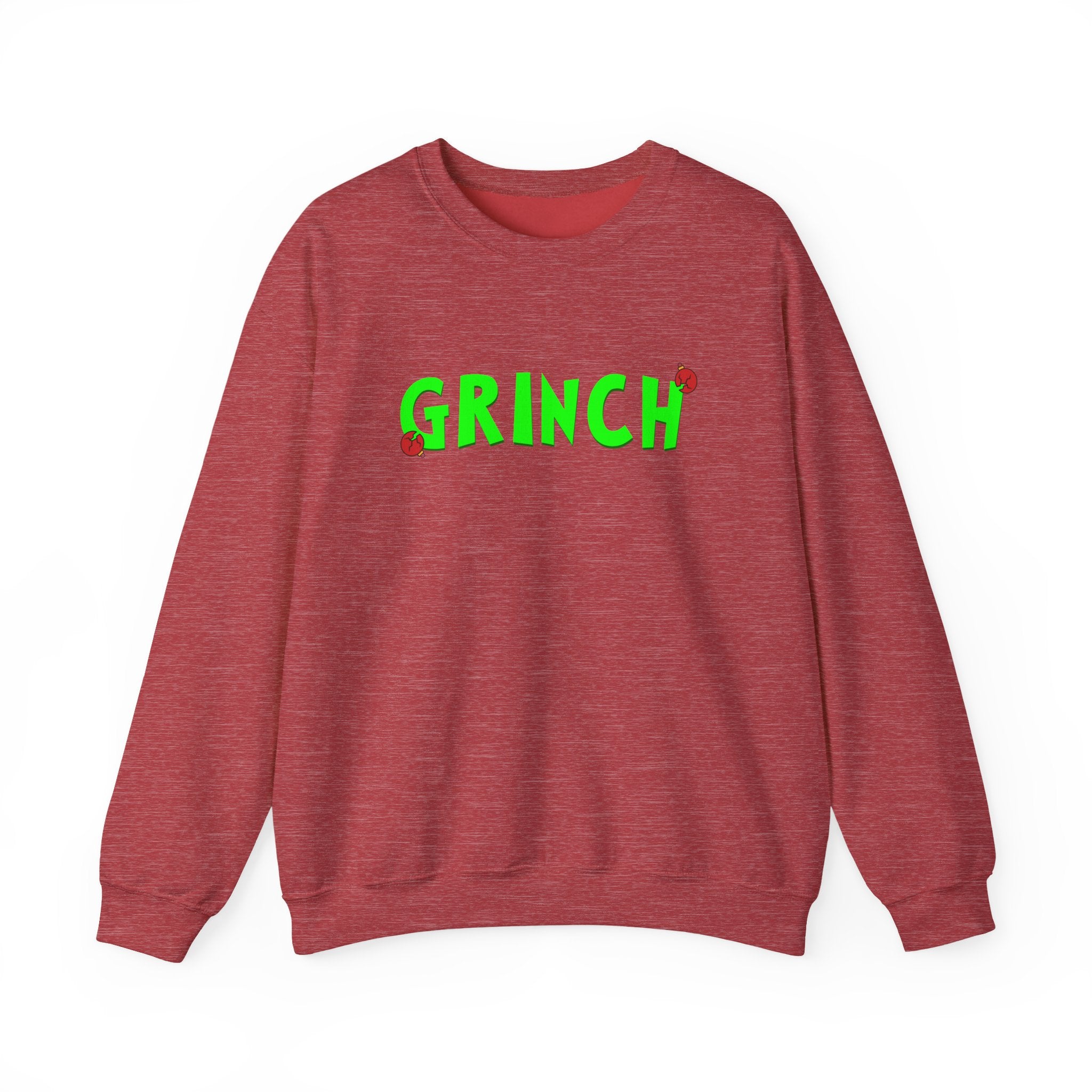 Grinch Holiday Embroidered Crewneck Sweatshirt