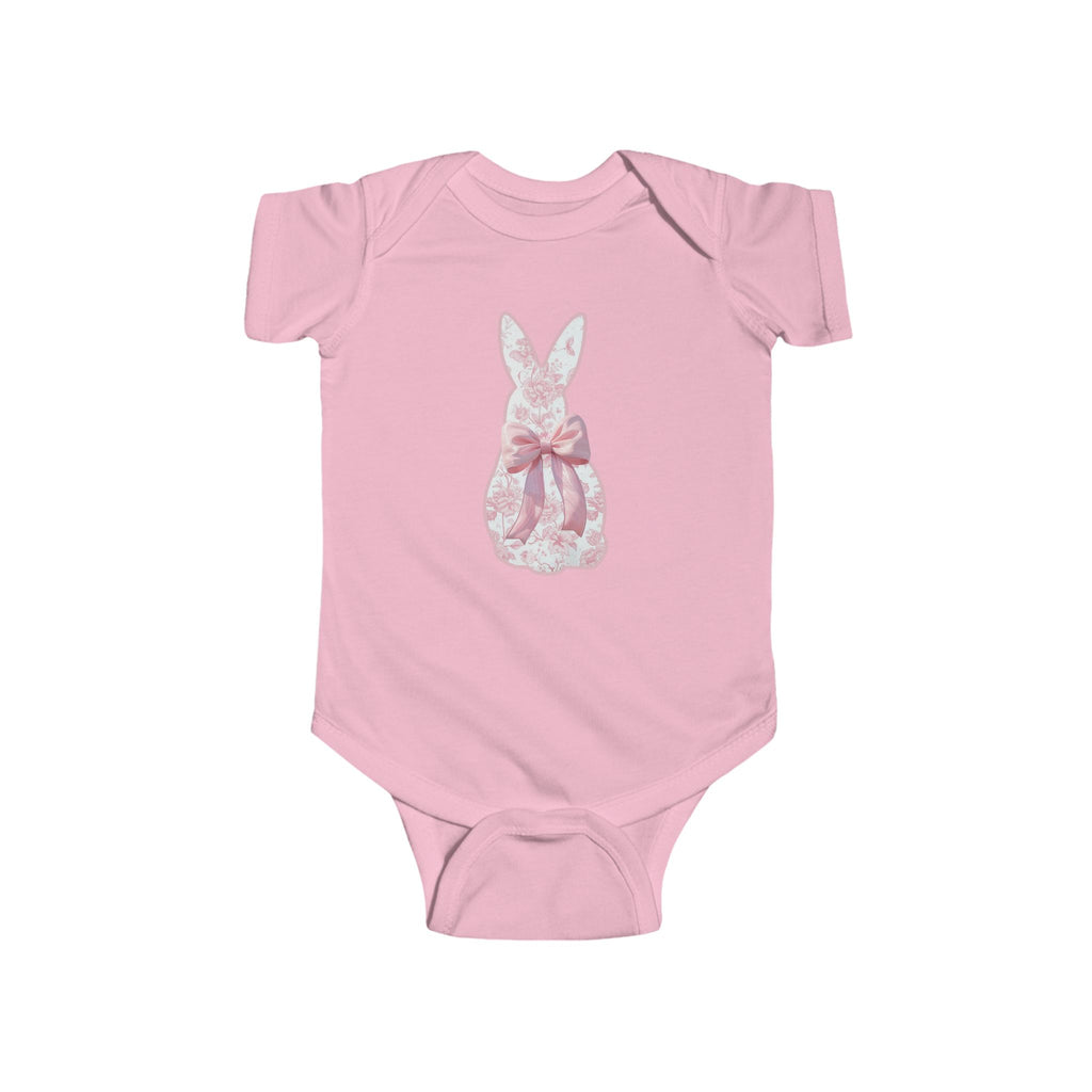 Easter Bunny Pink Floral Infant Onesie