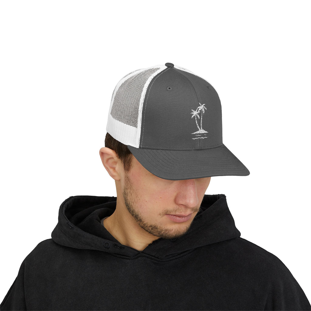 Embroidered Palm Tree Snapback Hat