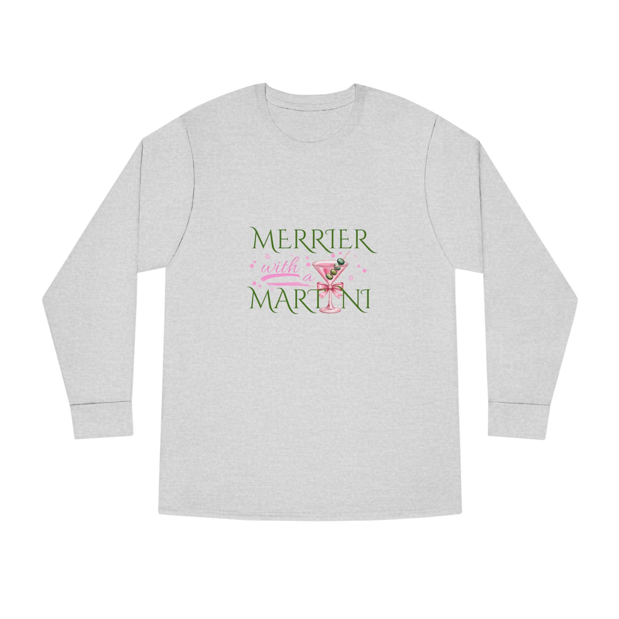 Merrier with Martini Long Sleeve Tee