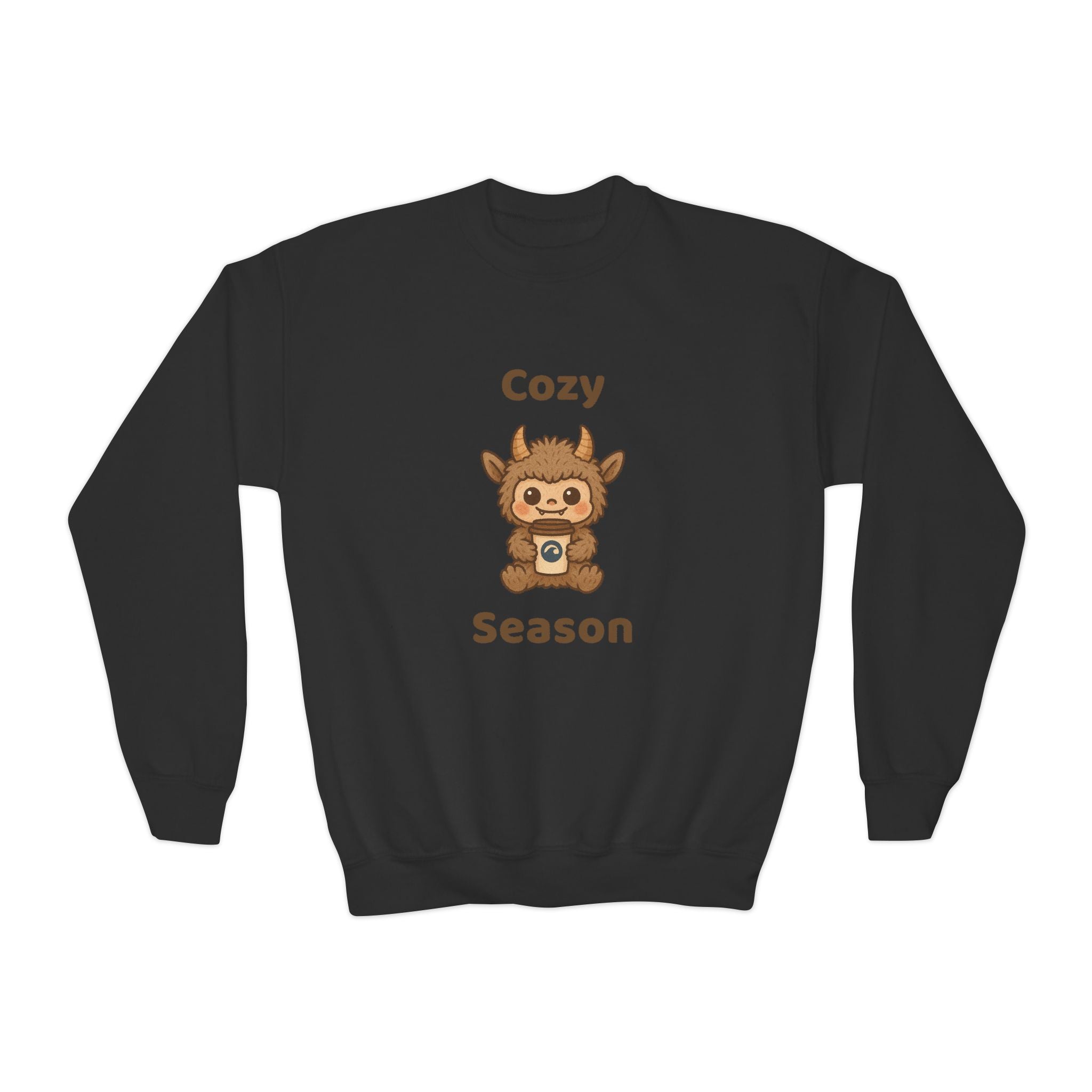 Cozy Season Furry Monster Youth Crewneck Sweatshirt