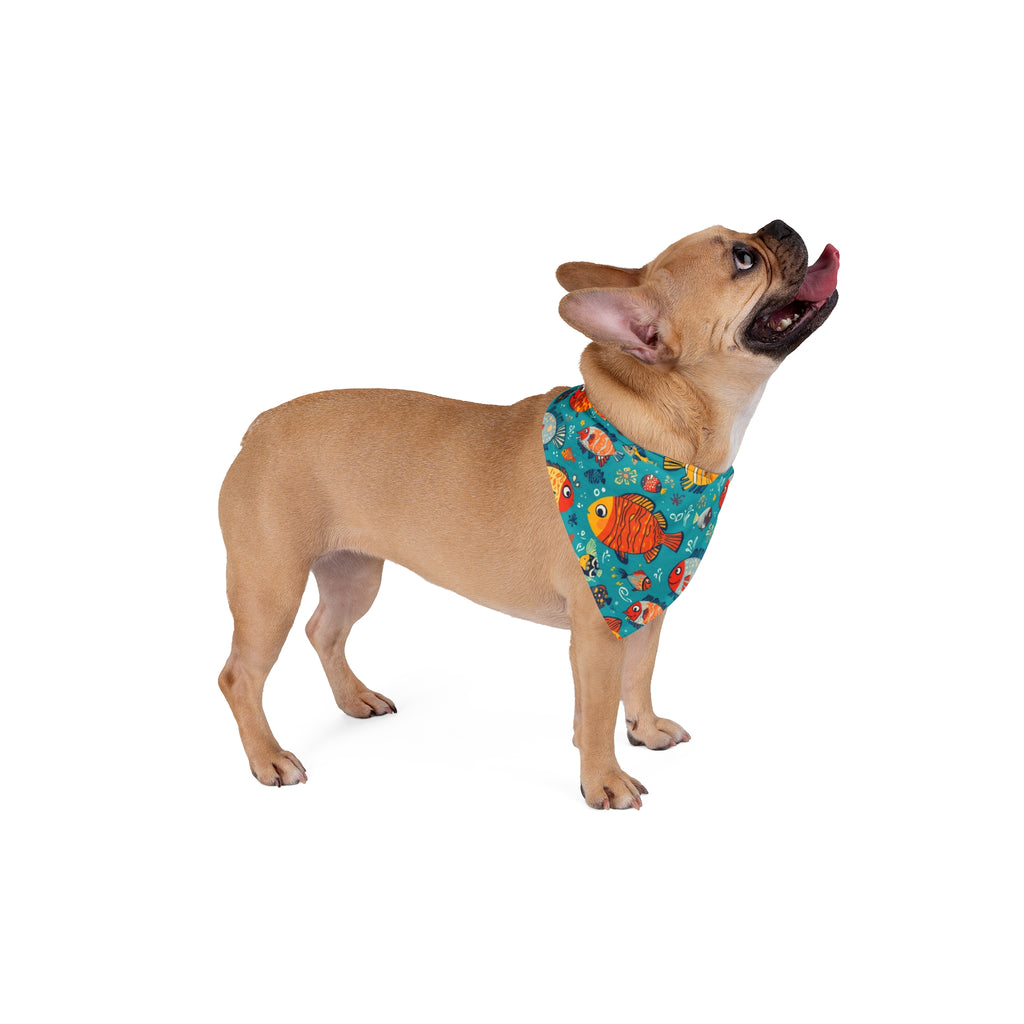 Fish Pattern Pet Bandana