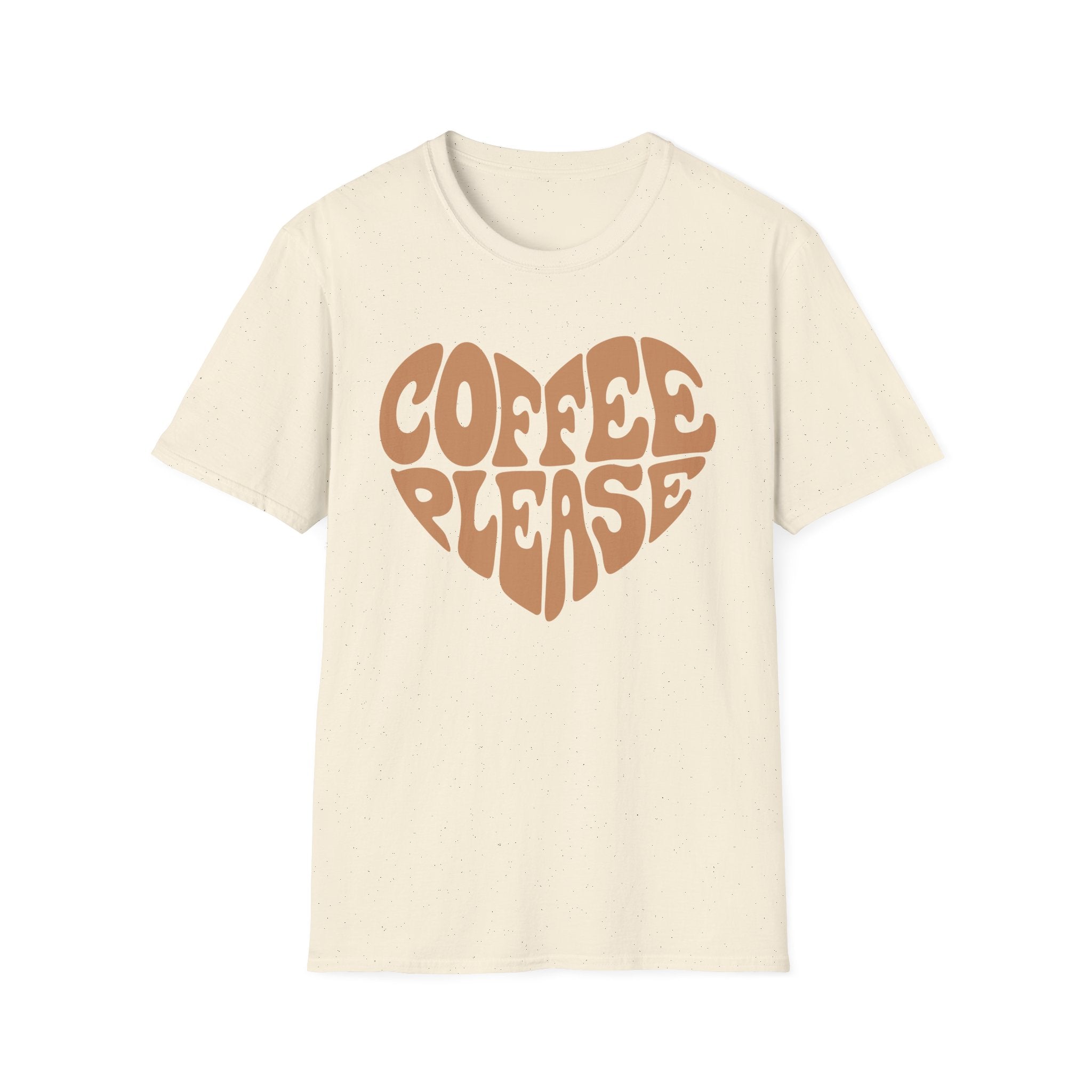 Coffee Please Heart T-Shirt — Retro Graphic Tee for Coffee Lovers