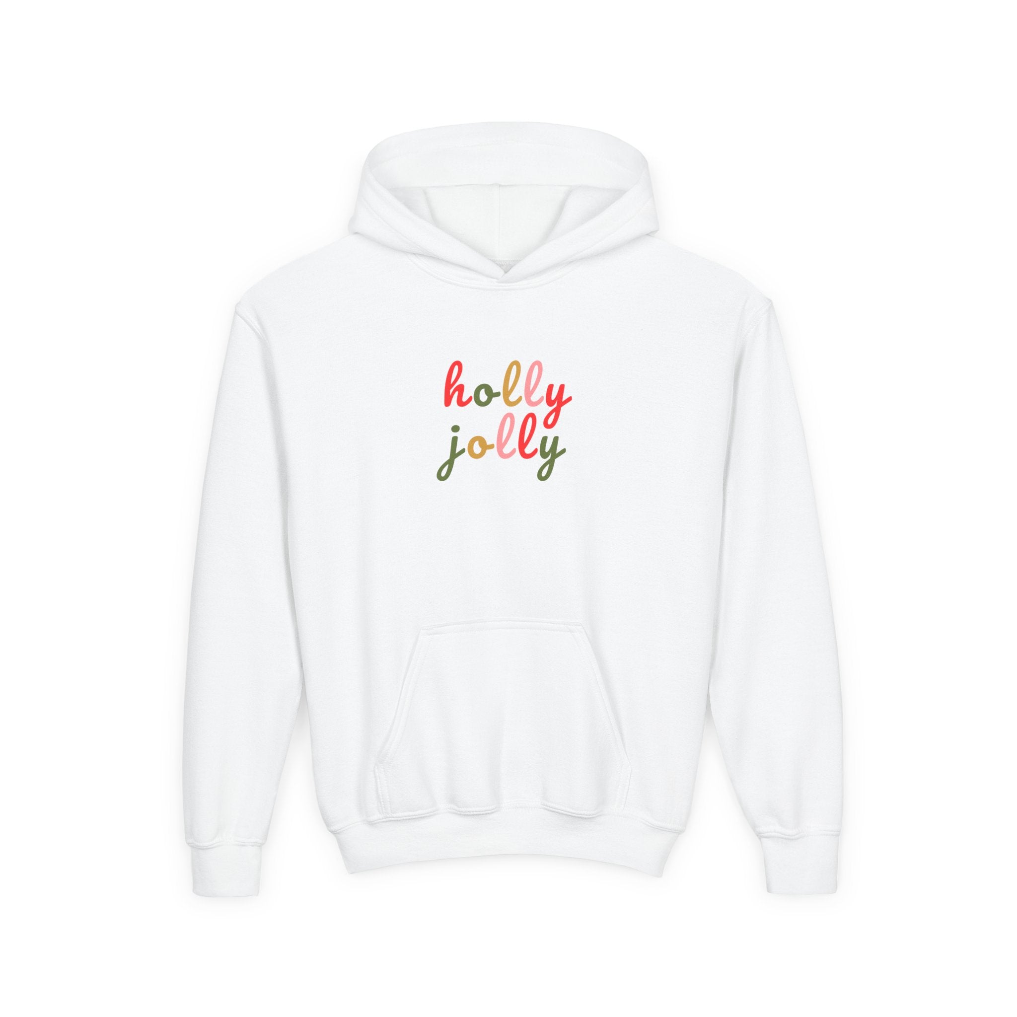 Holly Jolly Holiday Youth Hoodie Sweatshirt