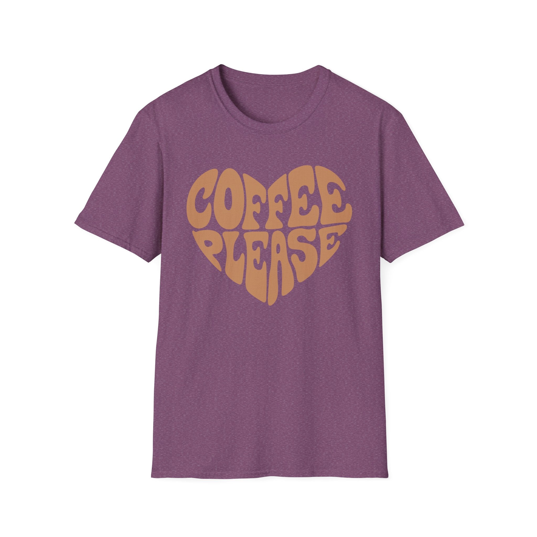 Coffee Please Heart T-Shirt — Retro Graphic Tee for Coffee Lovers