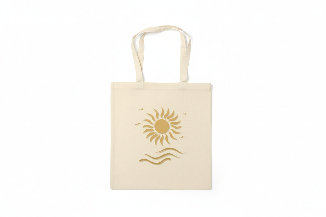 Boho Beach Canvas Tote Bag