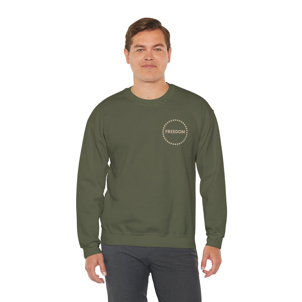Freedom Military Green Crewneck Sweatshirt