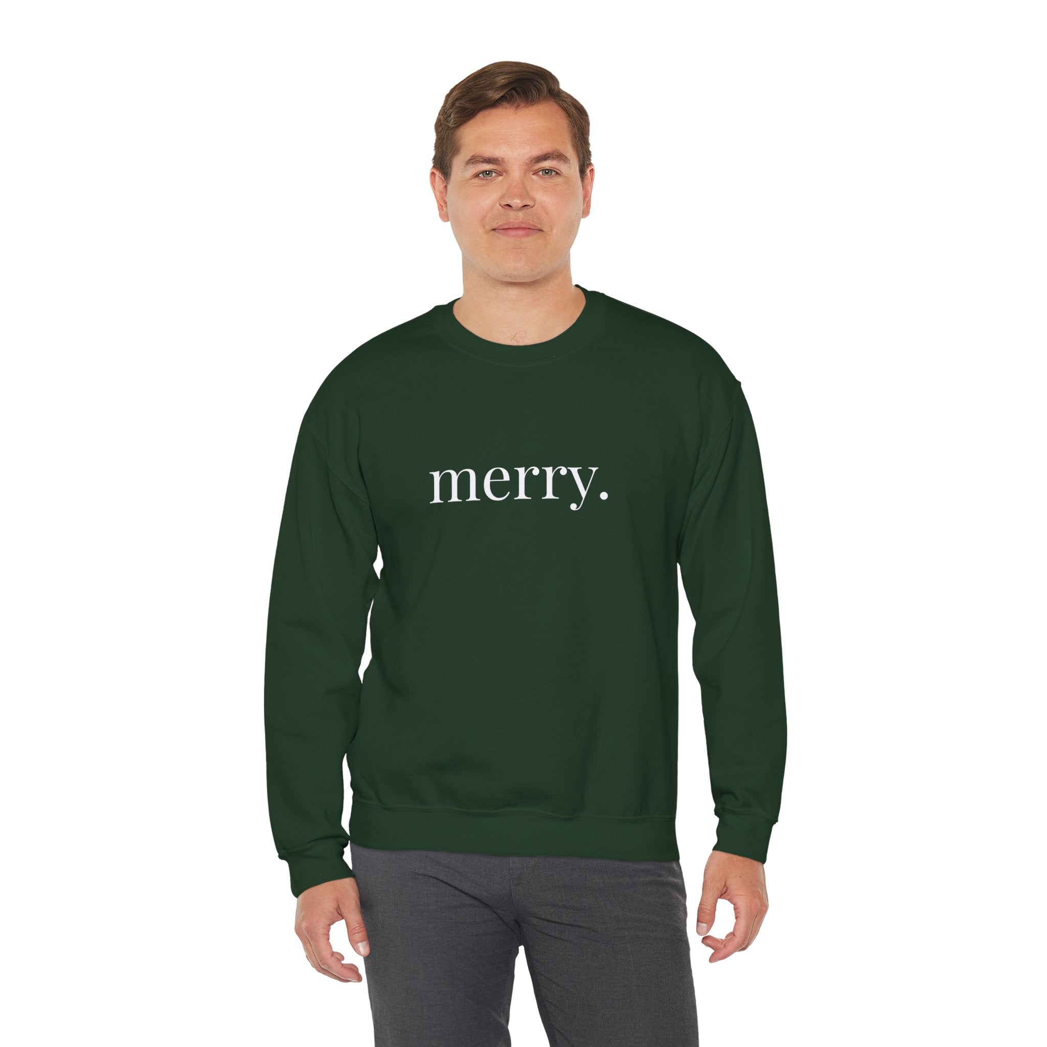 Merry Crewneck Sweatshirt (White Print)