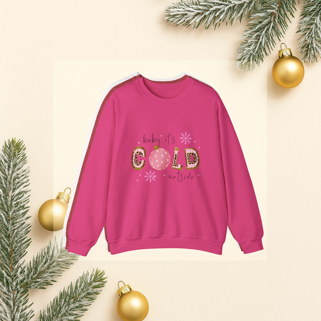 Cute Holiday Baby It's Cold Outside Crewneck Sweatshirt