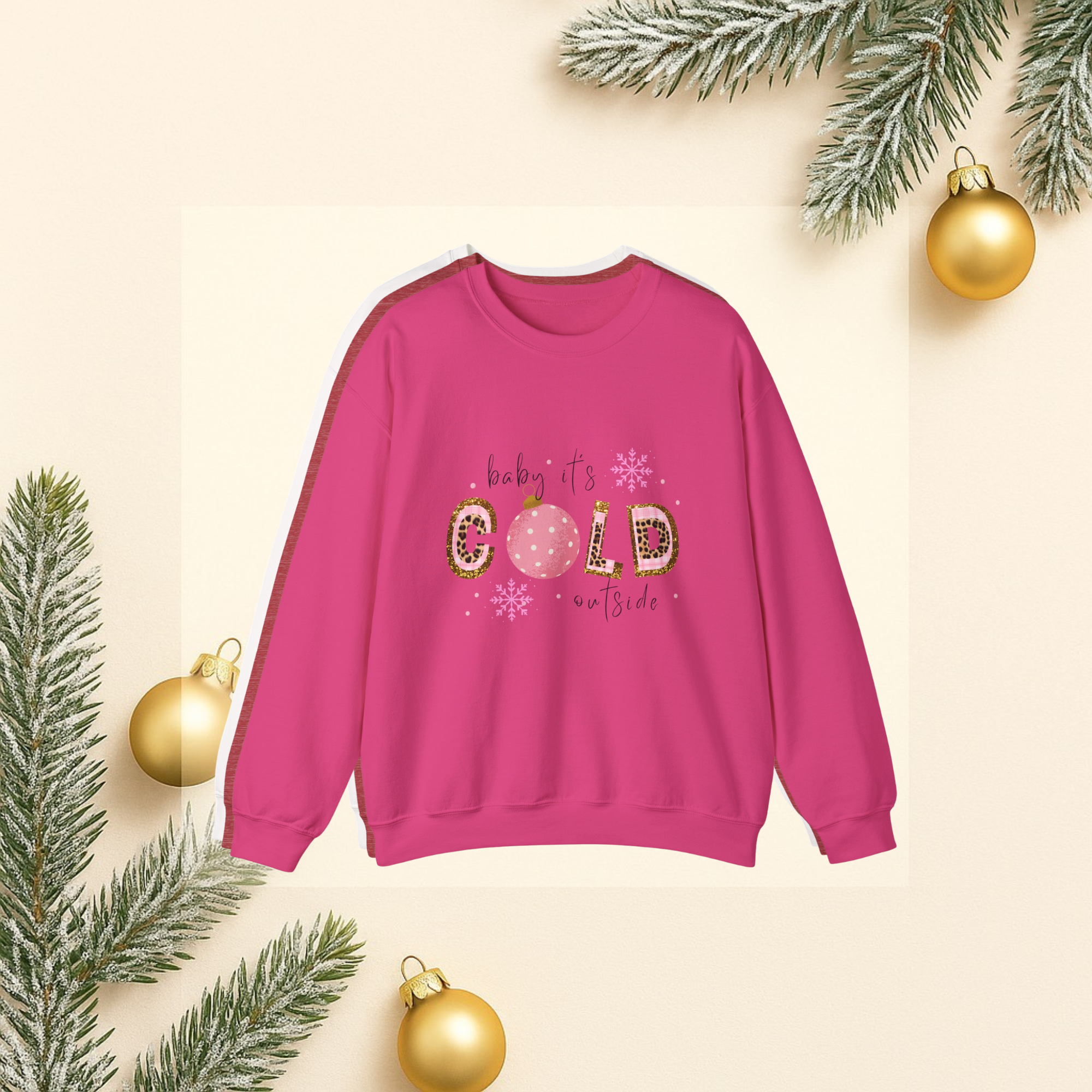 Cute Holiday Baby It's Cold Outside Crewneck Sweatshirt