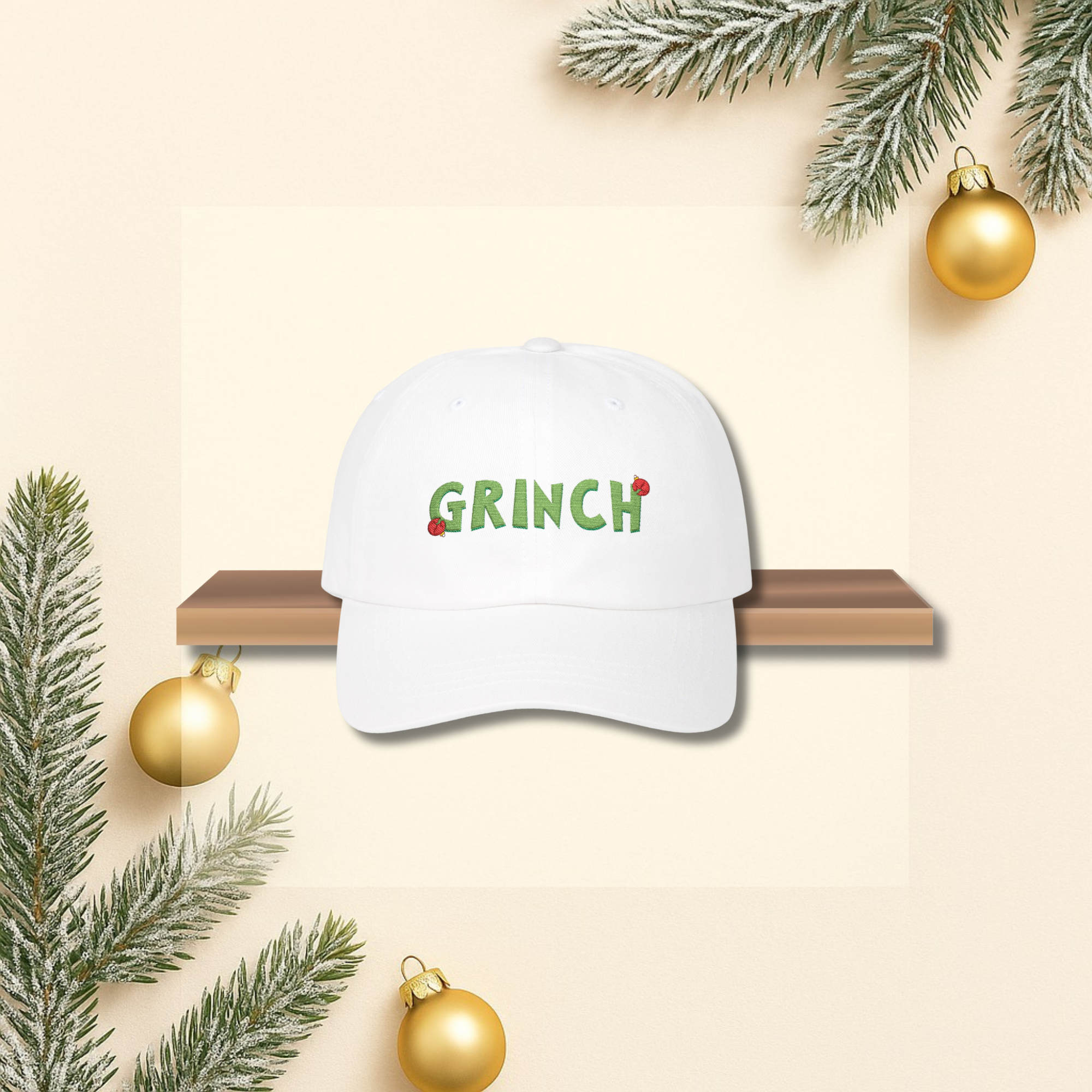 Grinch Embroidered Adjustable Hat
