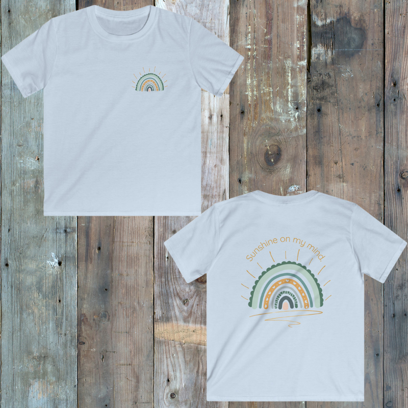 Sunshine On My Mind Rainbow Kids T-Shirt