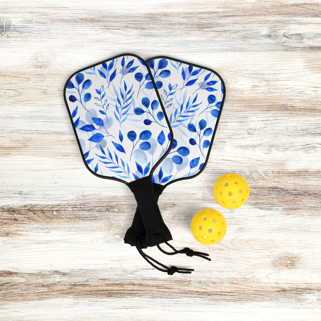 Floral Pickleball Paddle Kit with Case and Balls
