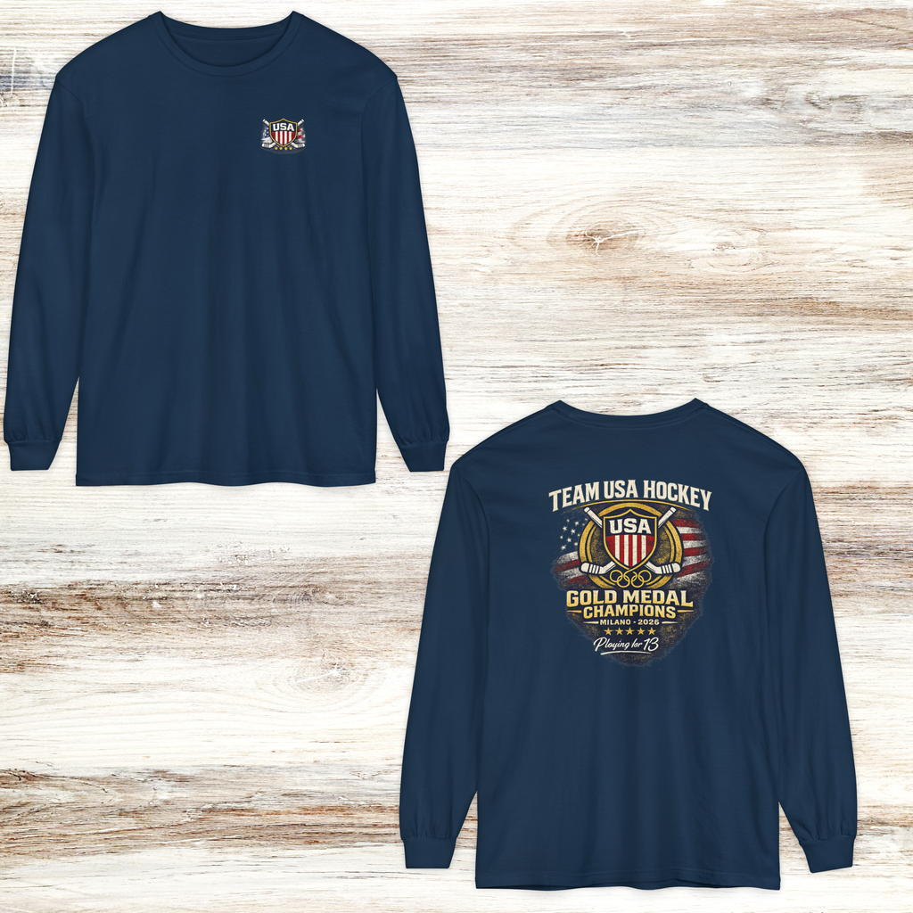 Team USA Hockey Gold Medal Champions Long Sleeve Tee