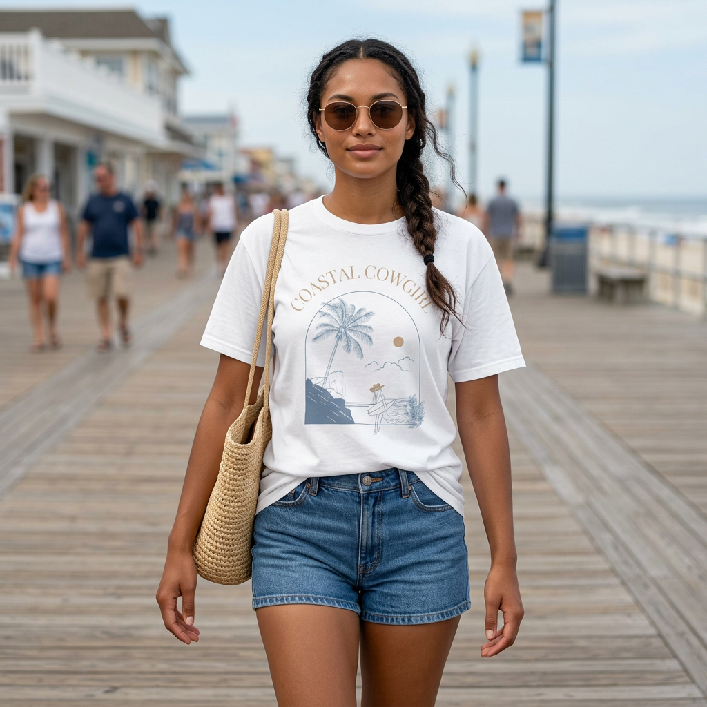 Coastal Cowgirl | Summer Western T-Shirt