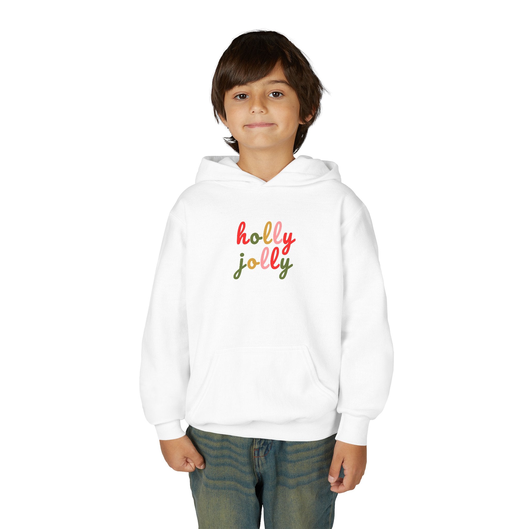 Holly Jolly Holiday Youth Hoodie Sweatshirt