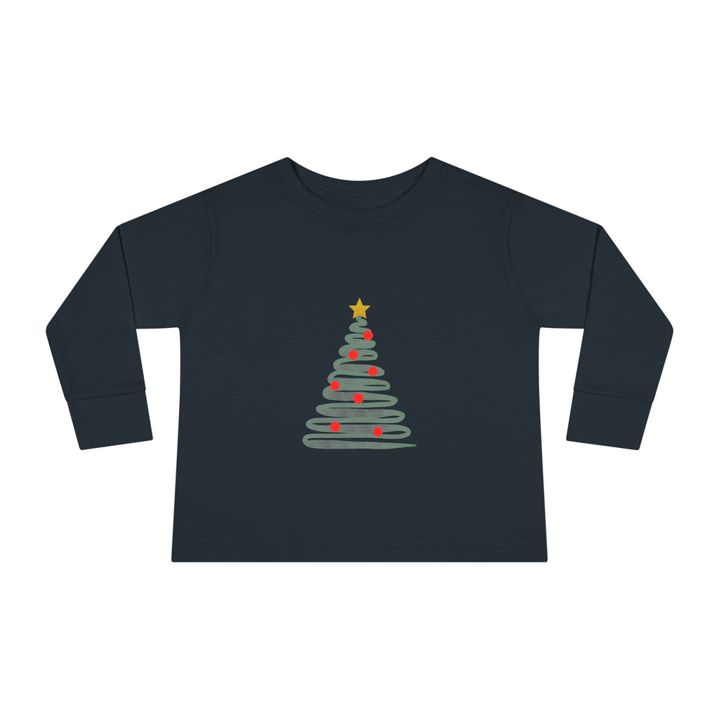 Festive Christmas Tree Toddler Long Sleeve Tee