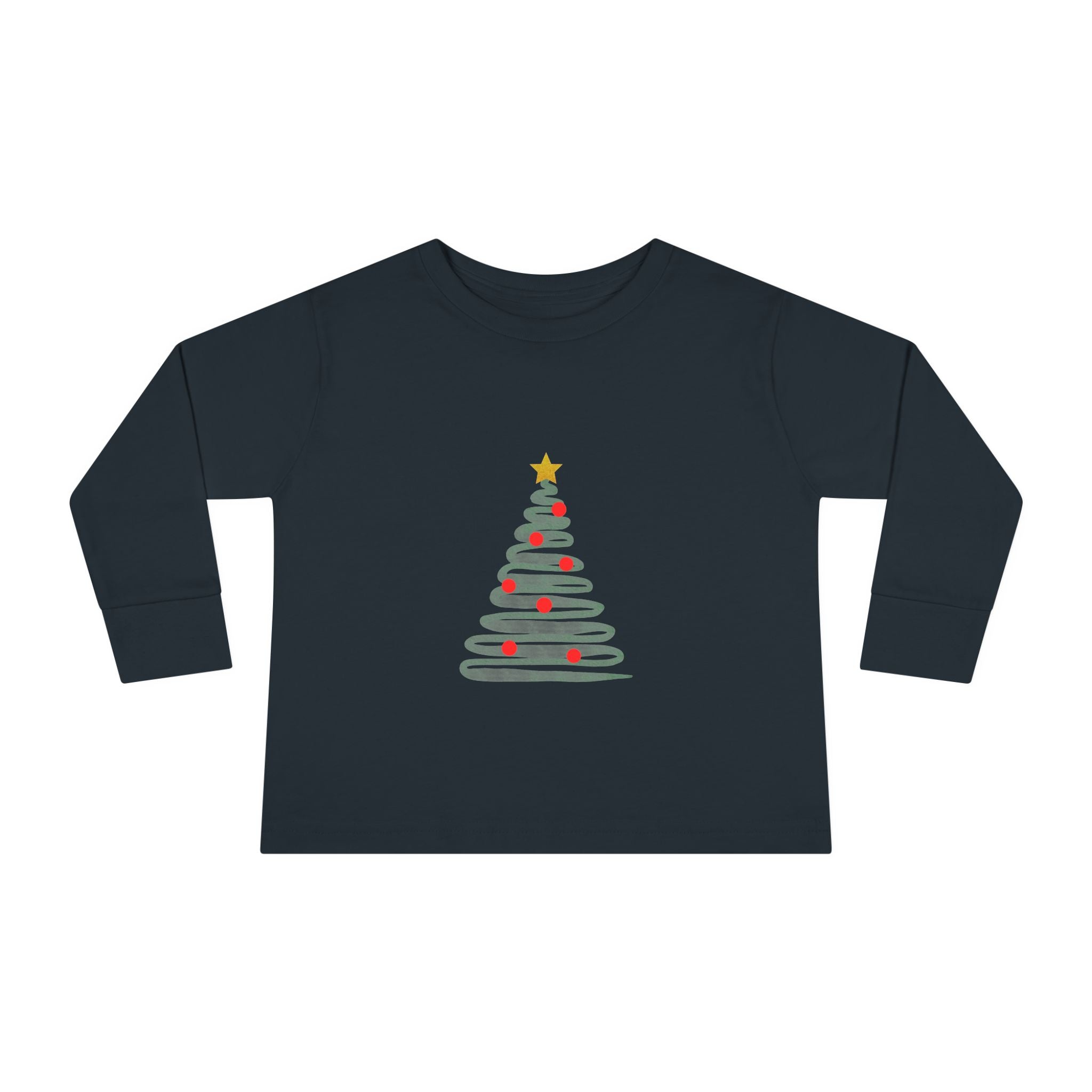 Festive Christmas Tree Toddler Long Sleeve Tee